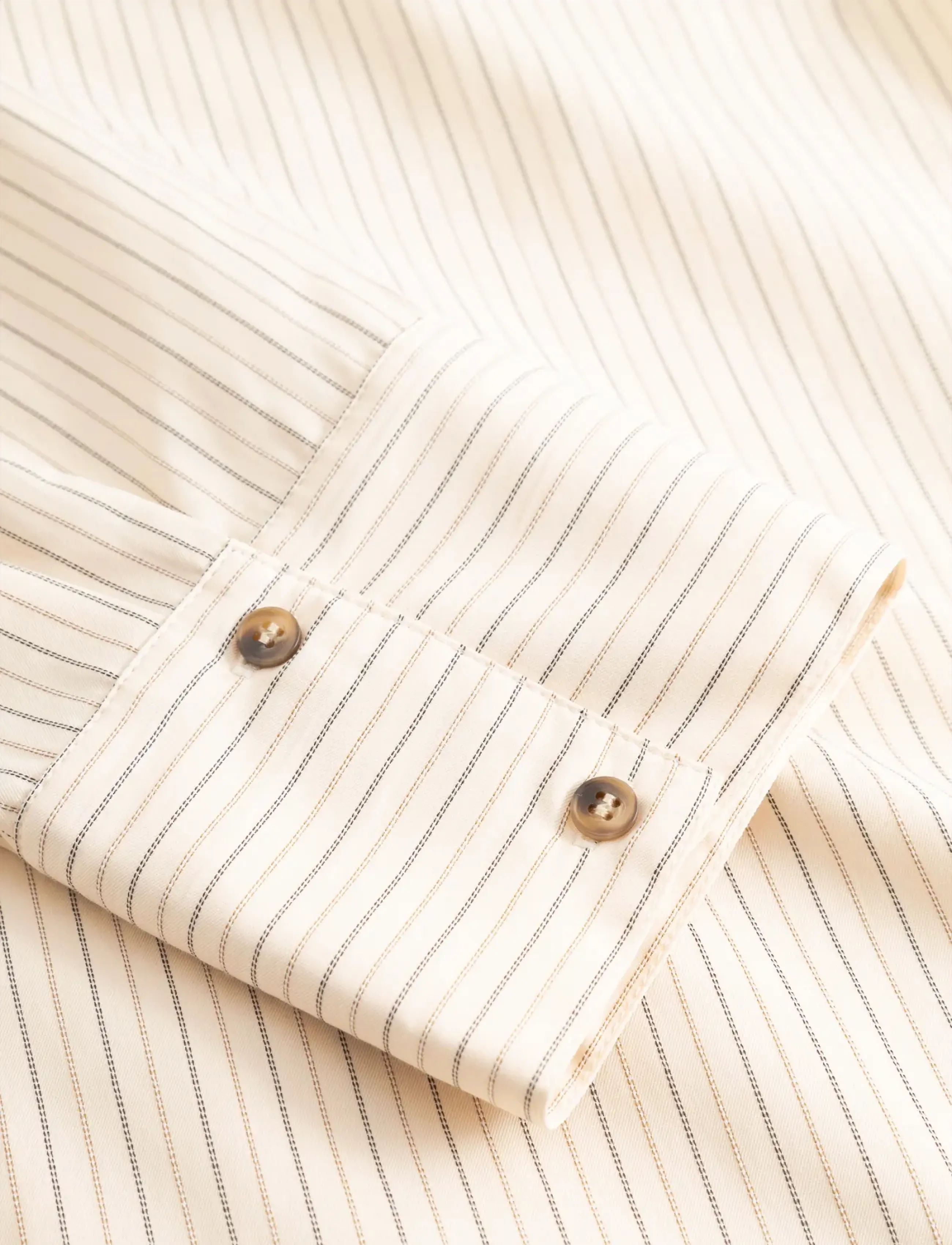 Noella - N-Myra Shirt - langerma skyrtur - donnie cream stripe - 4