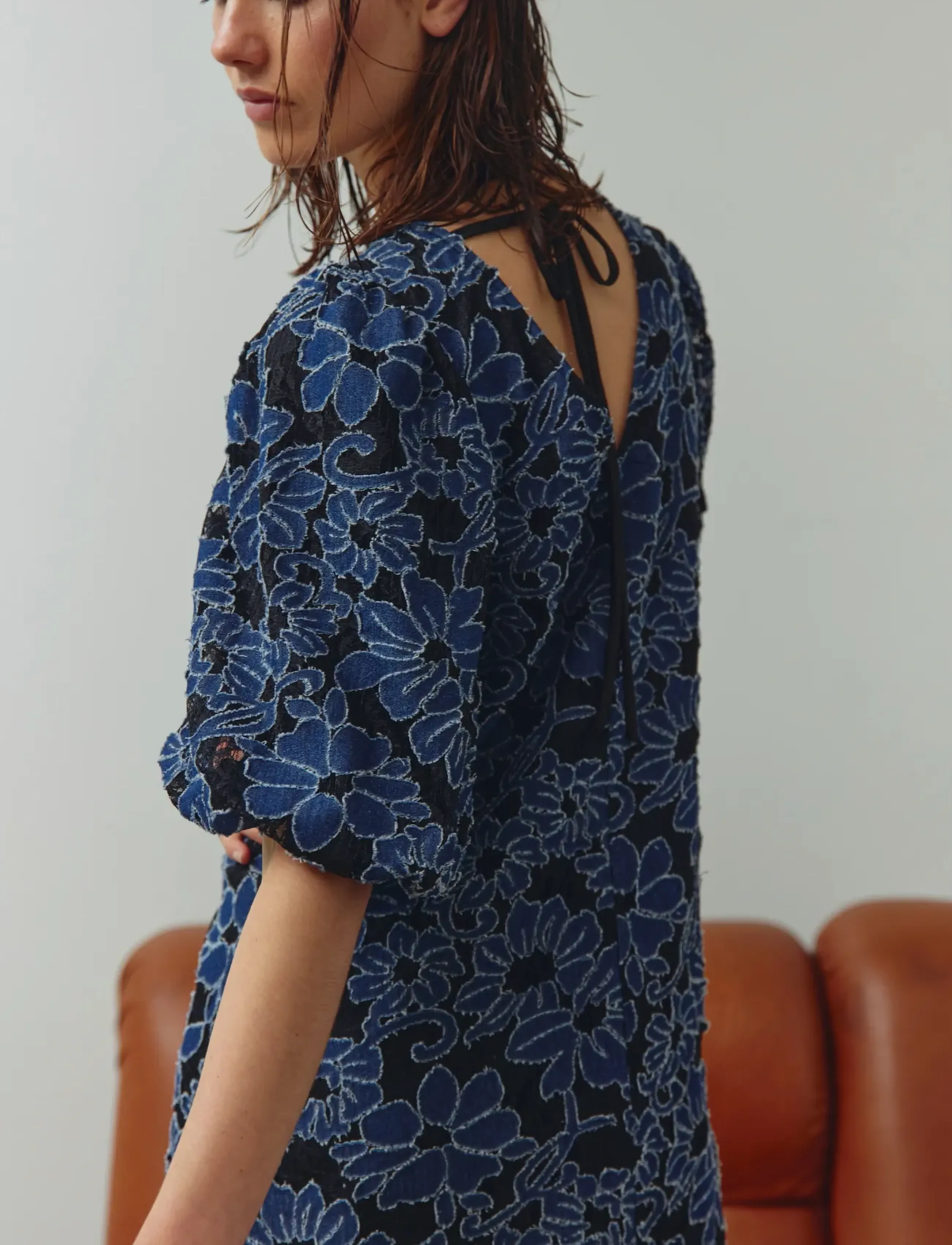 Noella N-Pastis Short Dress - Kampagne - BLUE BLACK COMBO / navy