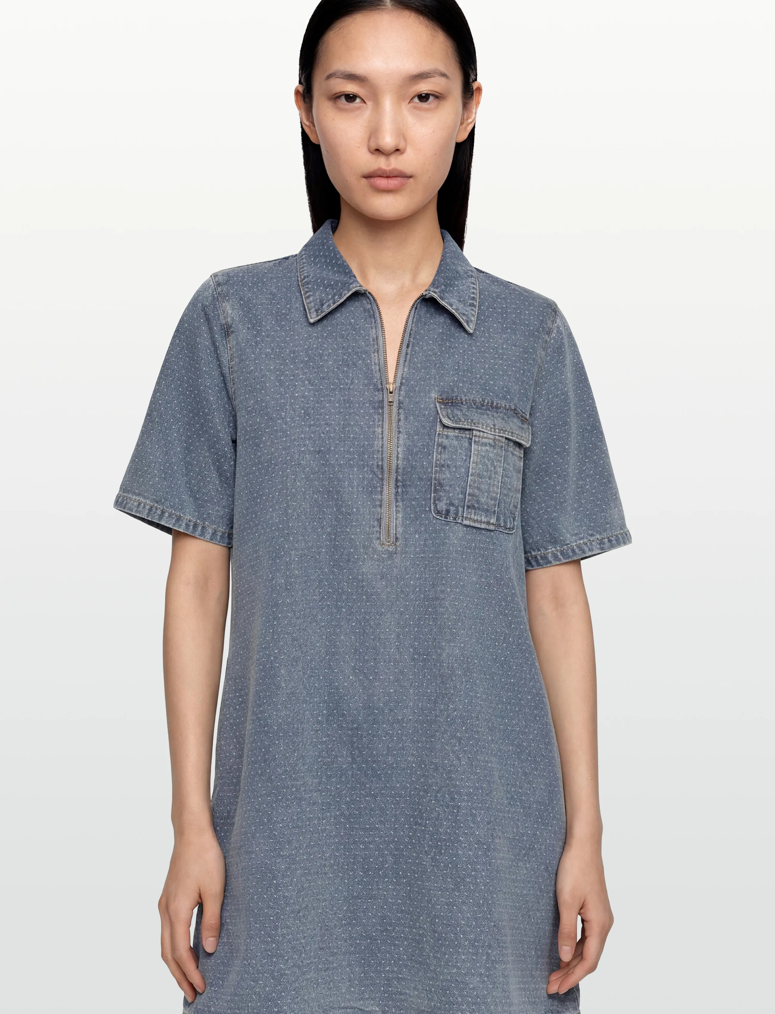 Noella - N-Jozie Z Dress - midikleidid - vintage blue wash - 3
