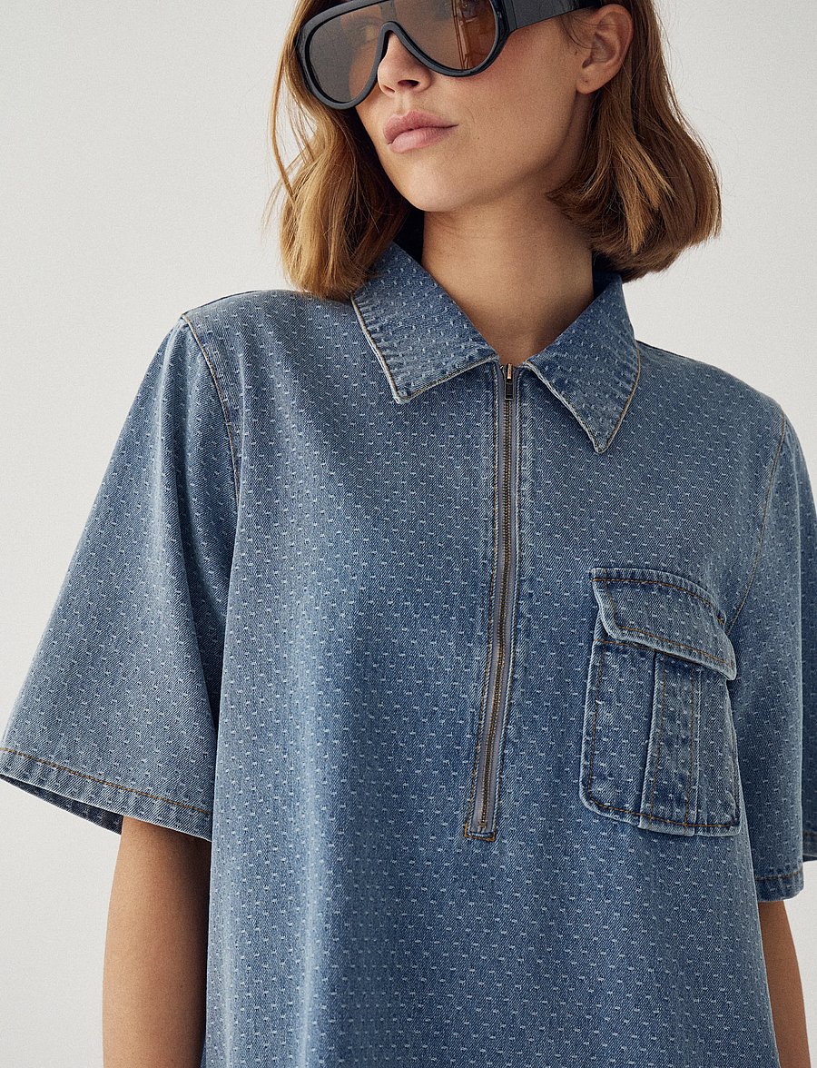 Noella - N-Jozie Z Dress - denim dresses - vintage blue wash - 5