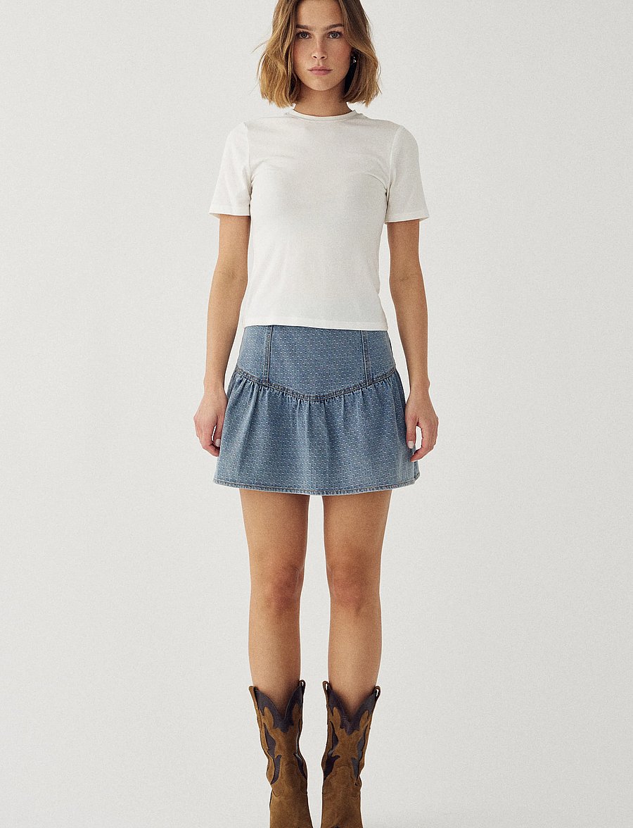 Noella - N-Margey Skirt - jeanskjolar - vintage blue wash - 0