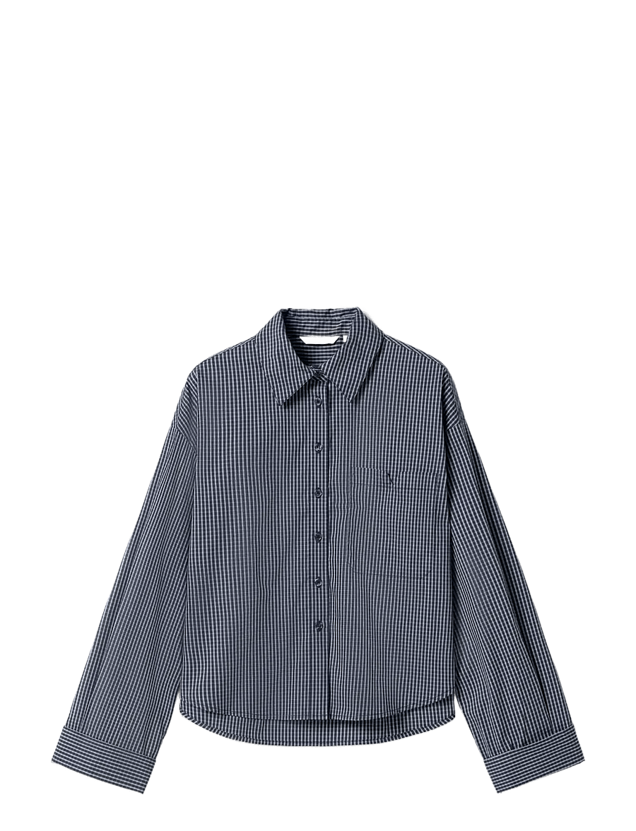 Noella - N-Marlon C Shirt - langærmede skjorter - davy navy check - 1