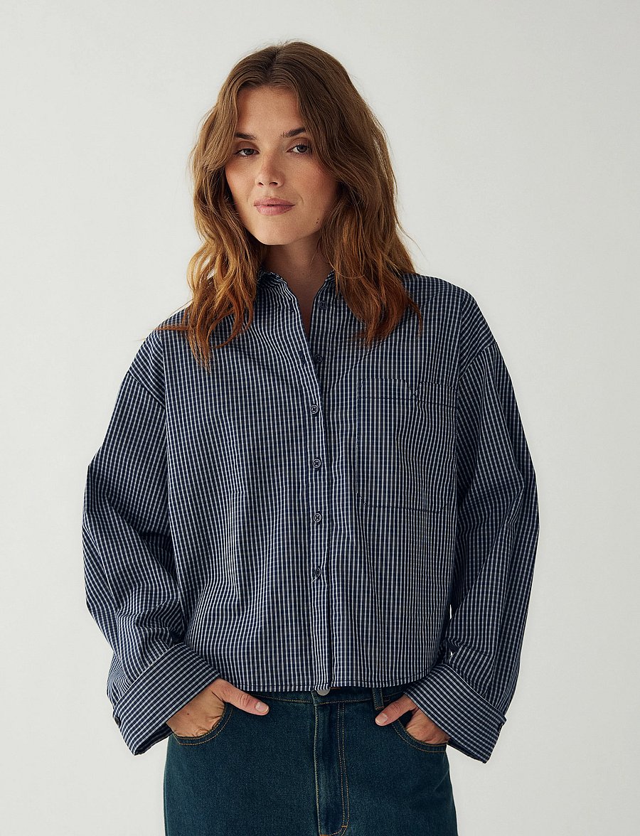 Noella - N-Marlon C Shirt - langærmede skjorter - davy navy check - 0