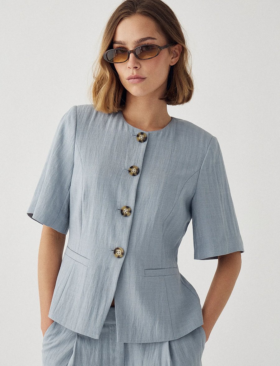 Noella - N-Kasaundra Blazer - single breasted blazers - dove blue - 0