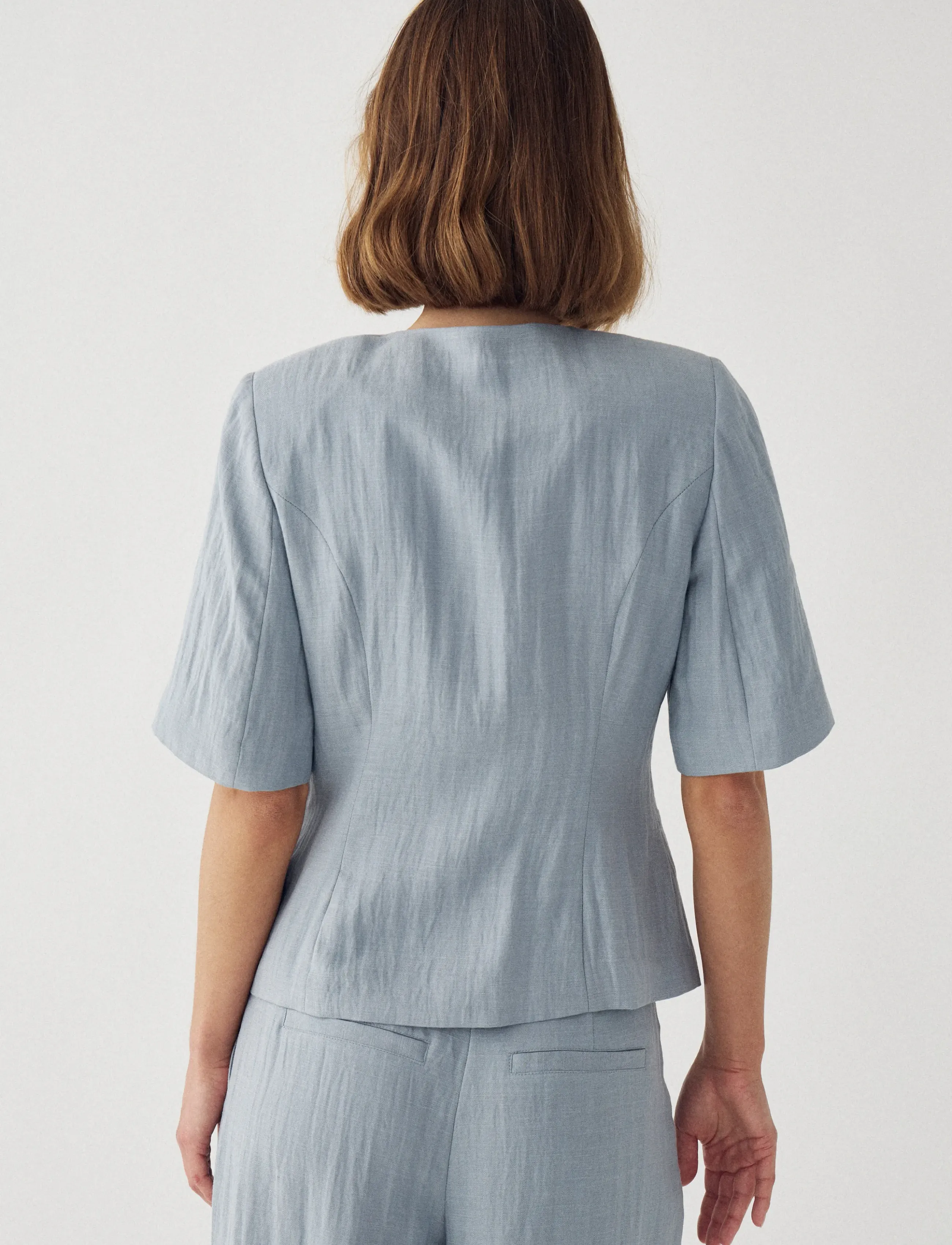 Noella - N-Kasaundra Blazer - single breasted blazers - dove blue - 3