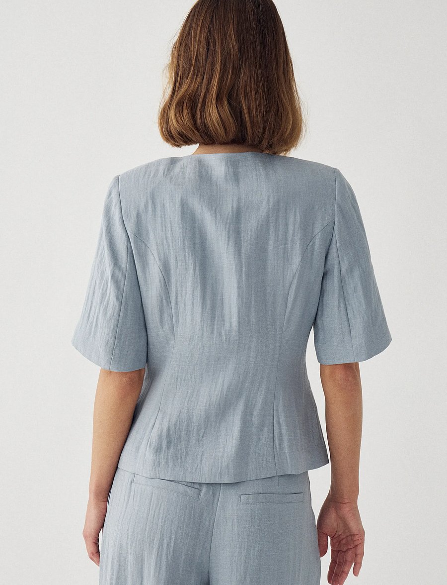 Noella - N-Kasaundra Blazer - single breasted blazers - dove blue - 3