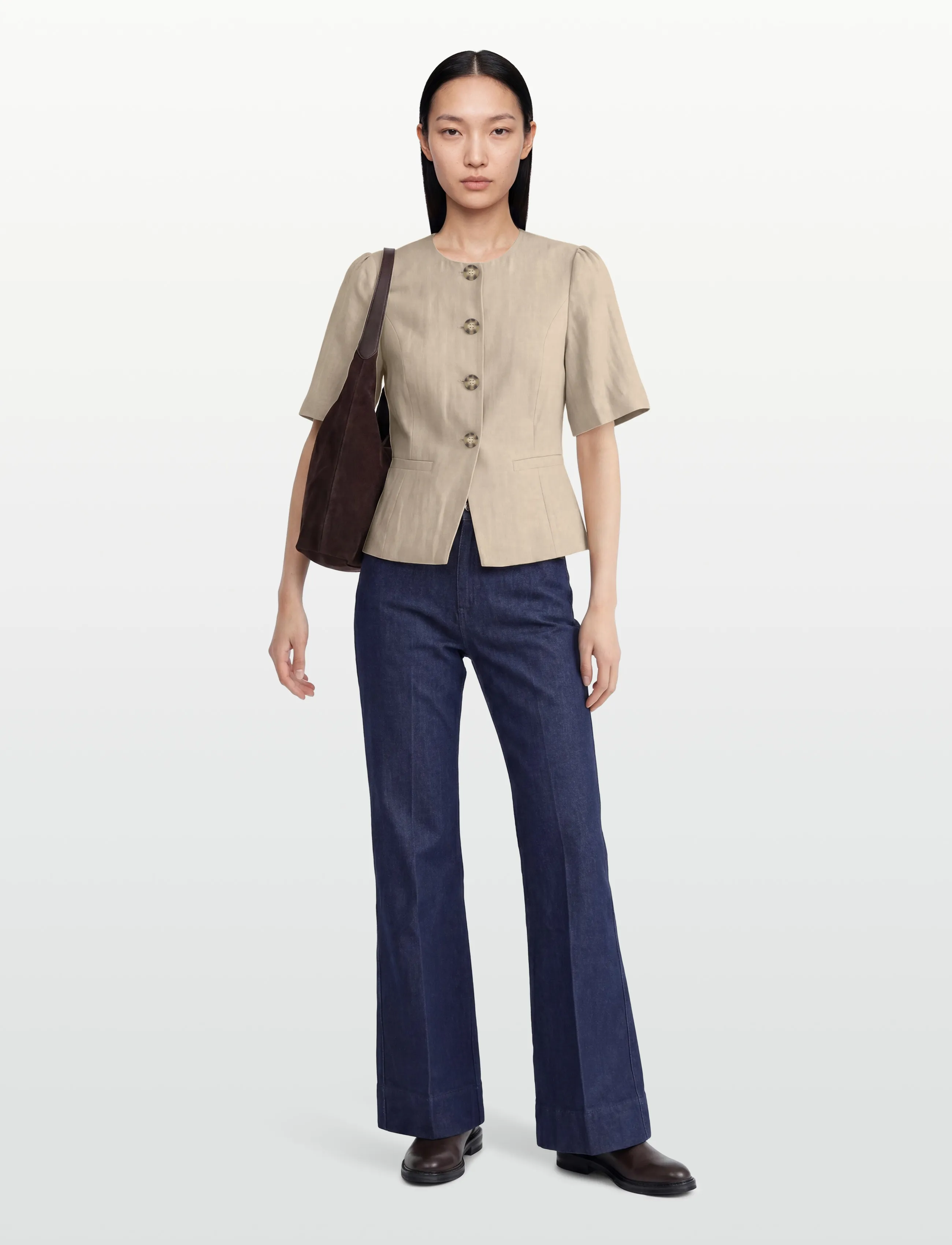 Noella N-Kasaundra Blazer, XL, Beige, Blazere > Enkeltradede Blazere, Dame