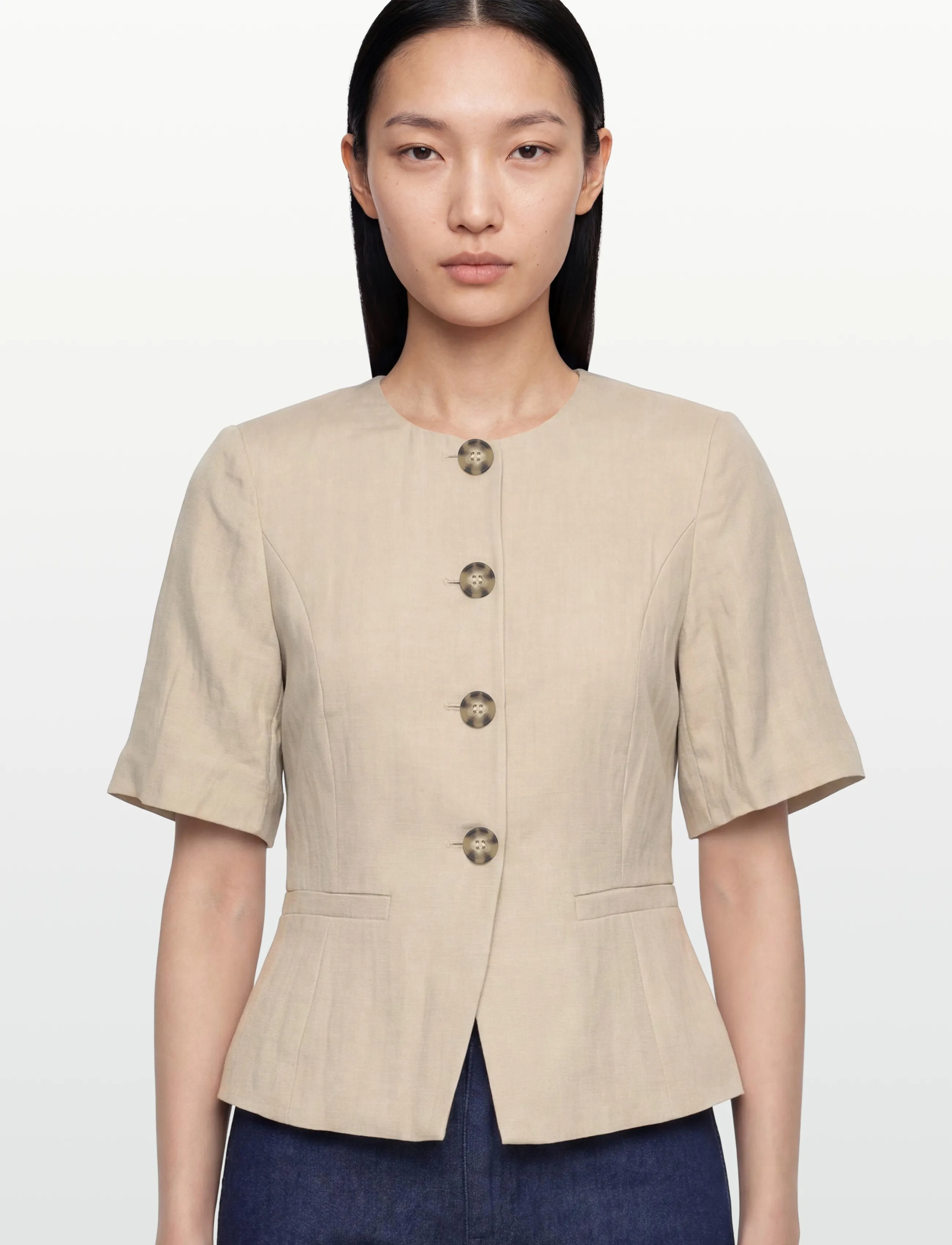 Noella - N-Kasaundra Blazer - yksiriviset bleiserit - oyster - 3