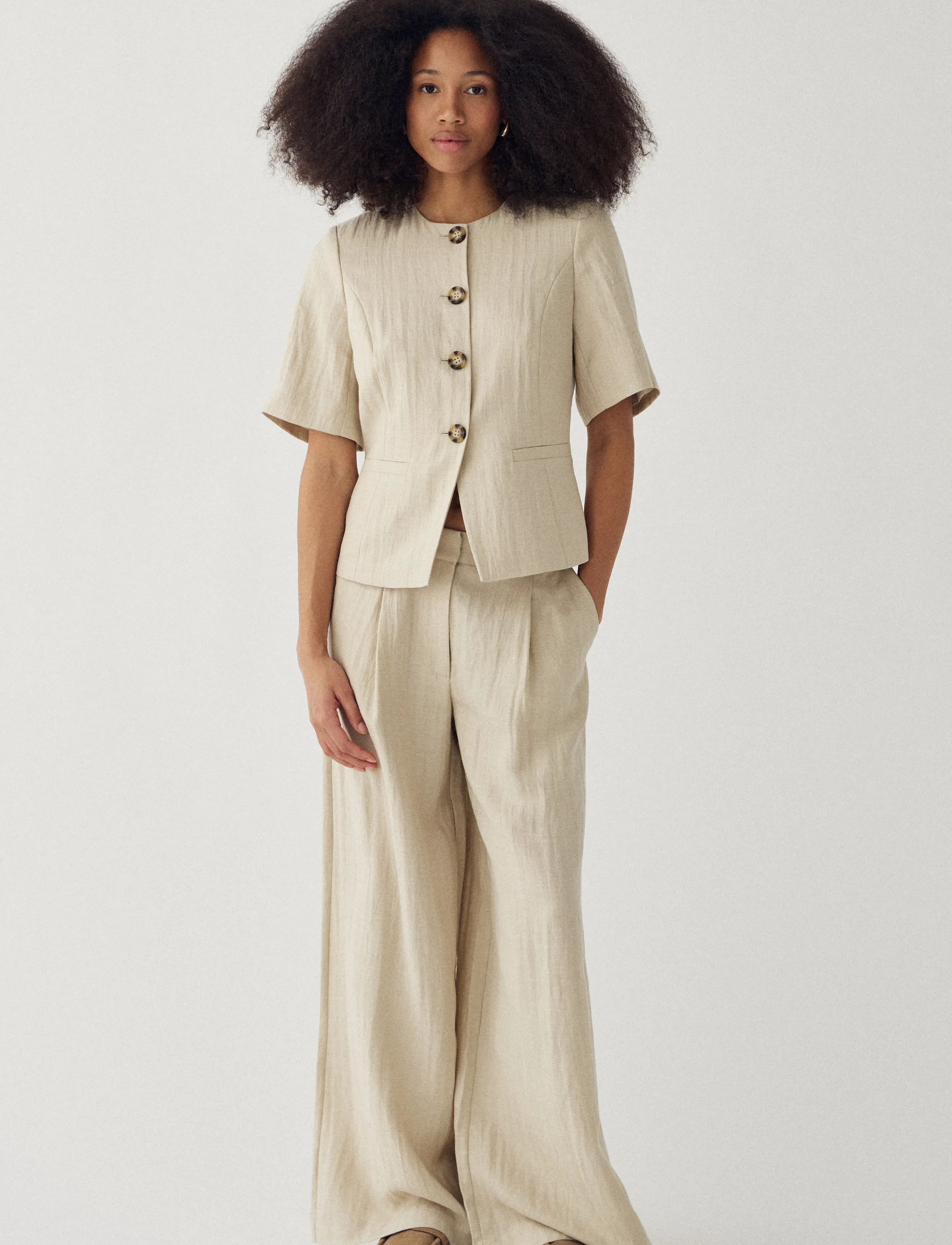 Noella - N-Kasaundra Blazer - sommarfynd - oyster - 3