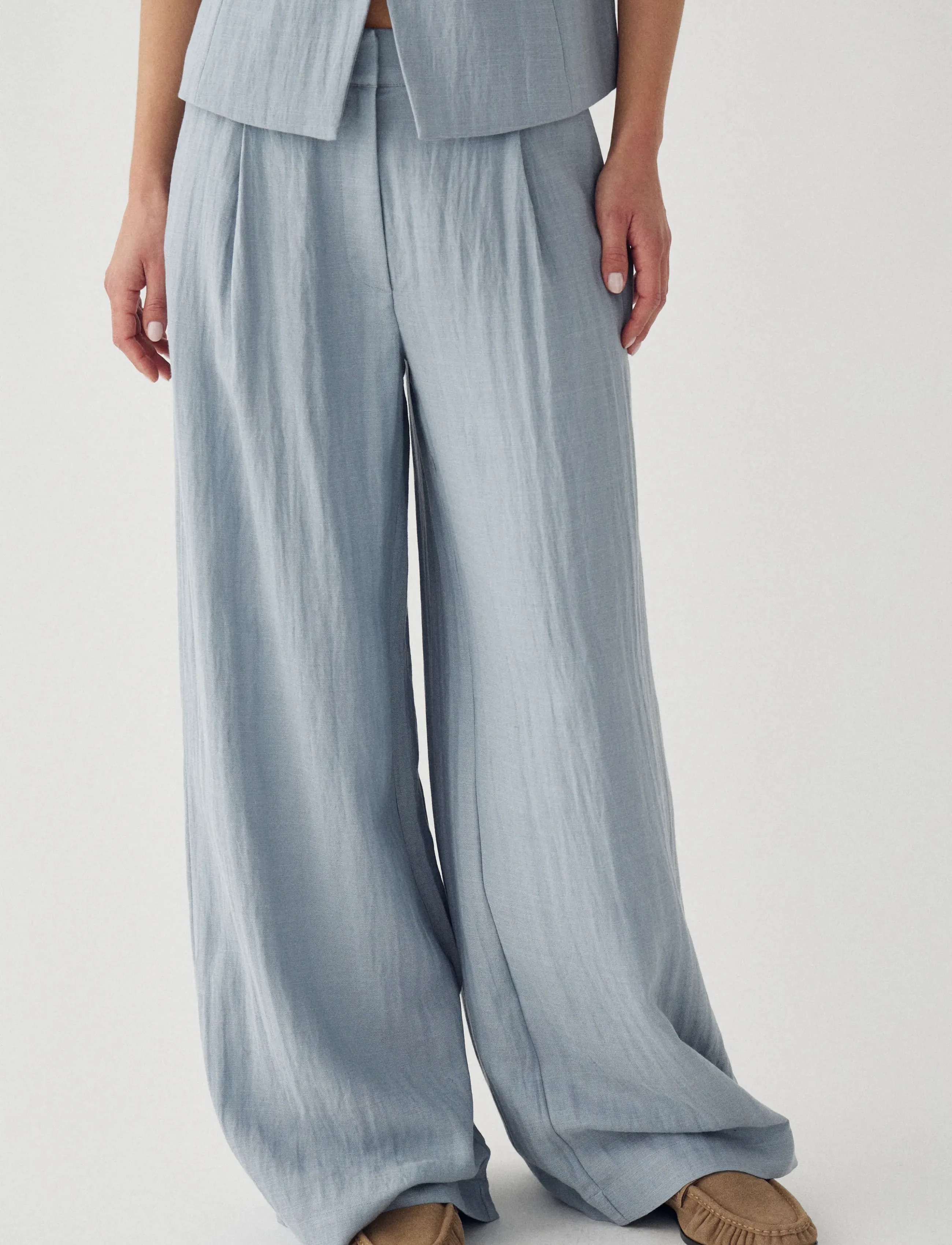 Noella N-Kazia MW Pants - Housut - DOVE BLUE / blue