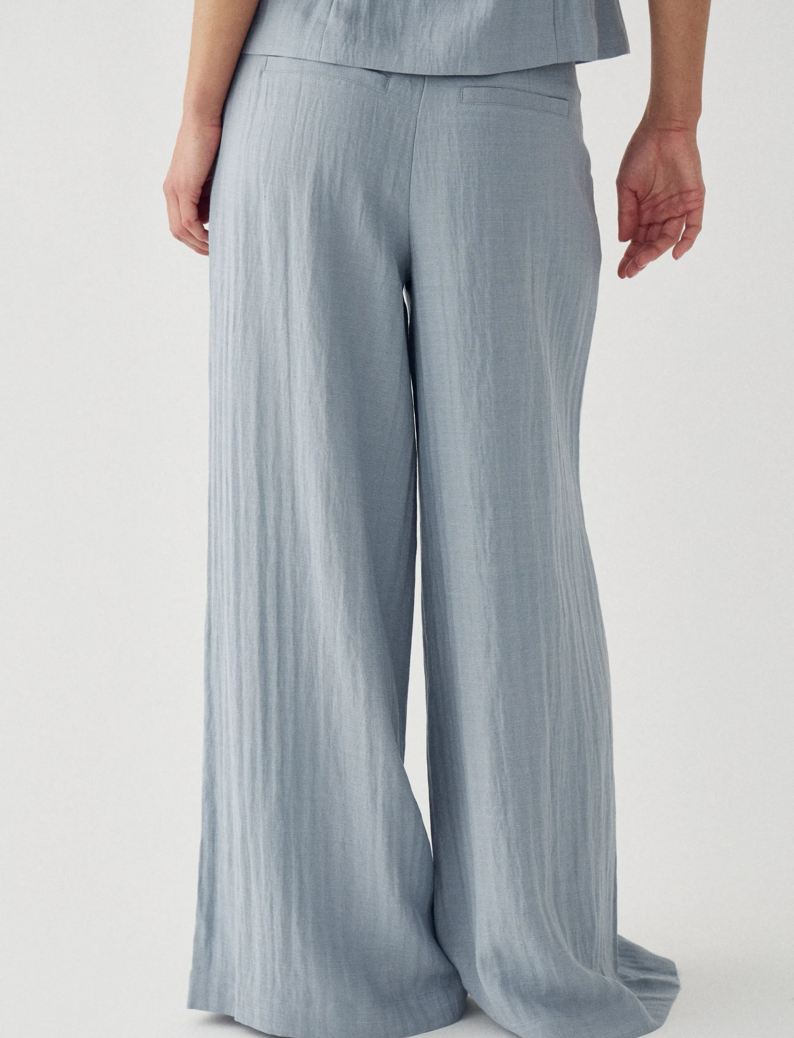 Noella - N-Kazia MW Pants - pantalons larges - dove blue - 4