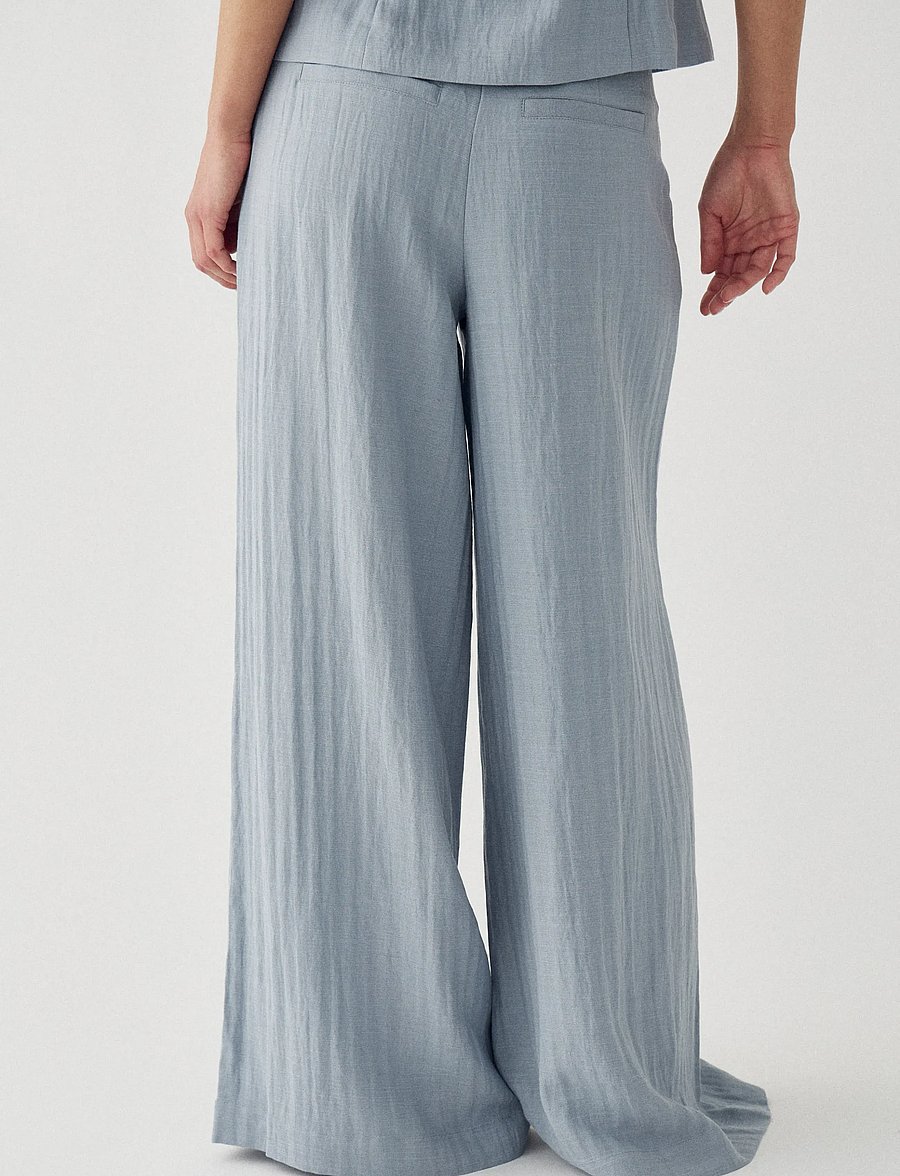 Noella - N-Kazia MW Pants - hosen mit weitem bein - dove blue - 4