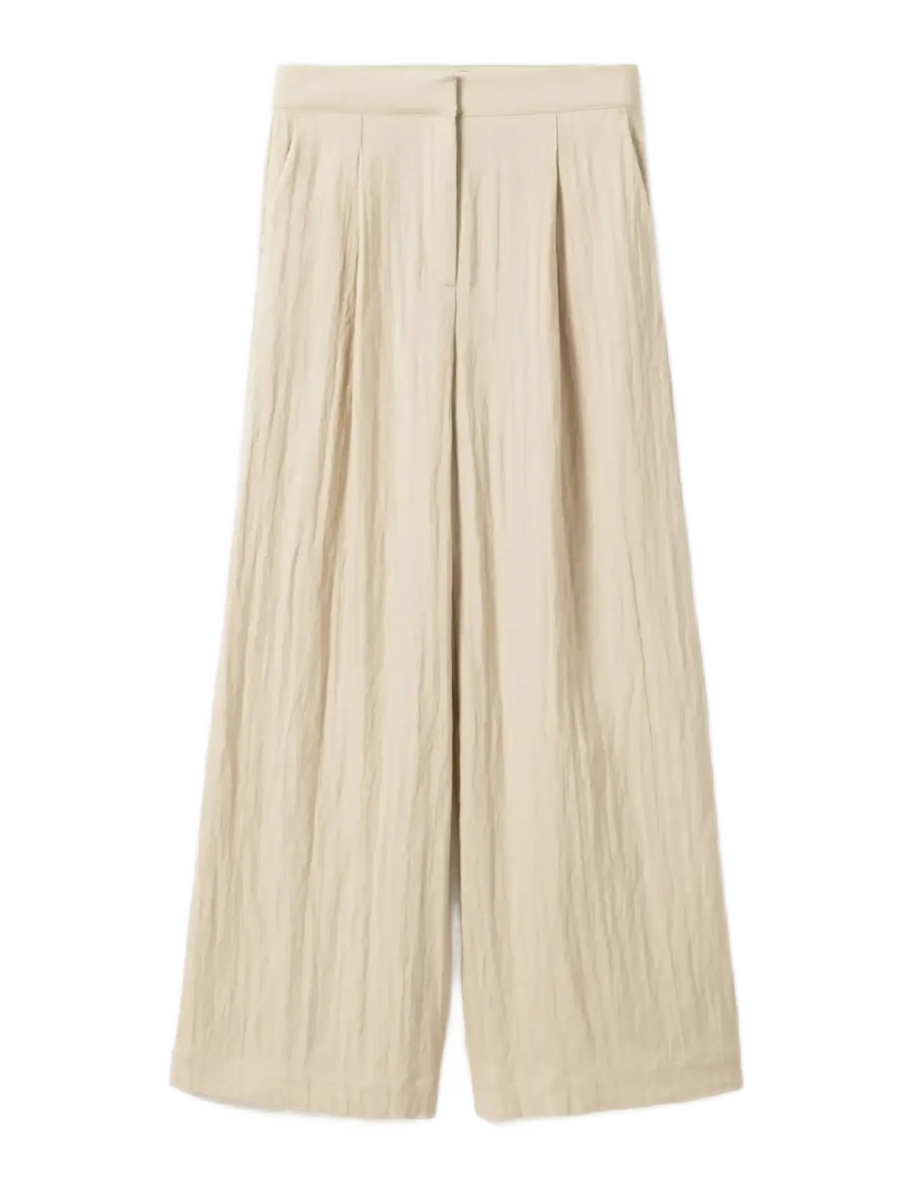 Noella - N-Kazia MW Pants - hosen mit weitem bein - oyster - 0