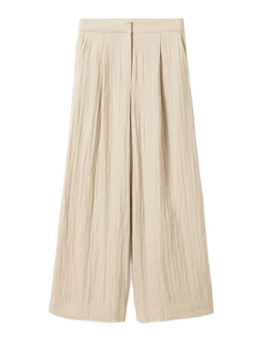 Noella - N-Kazia MW Pants - hosen mit weitem bein - oyster - 0