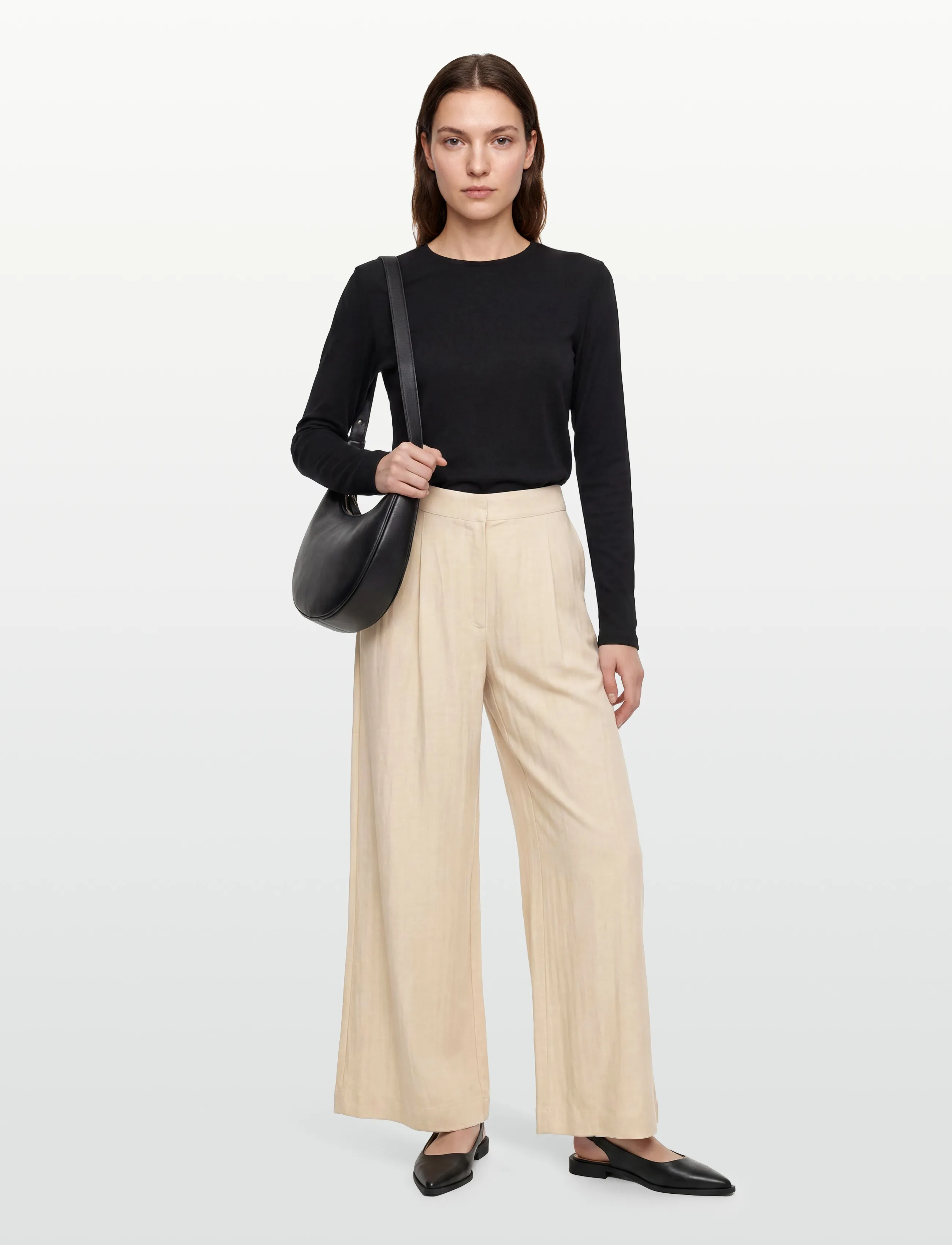 Noella N-Kazia MW Pants - Sommar i stan - OYSTER / cream