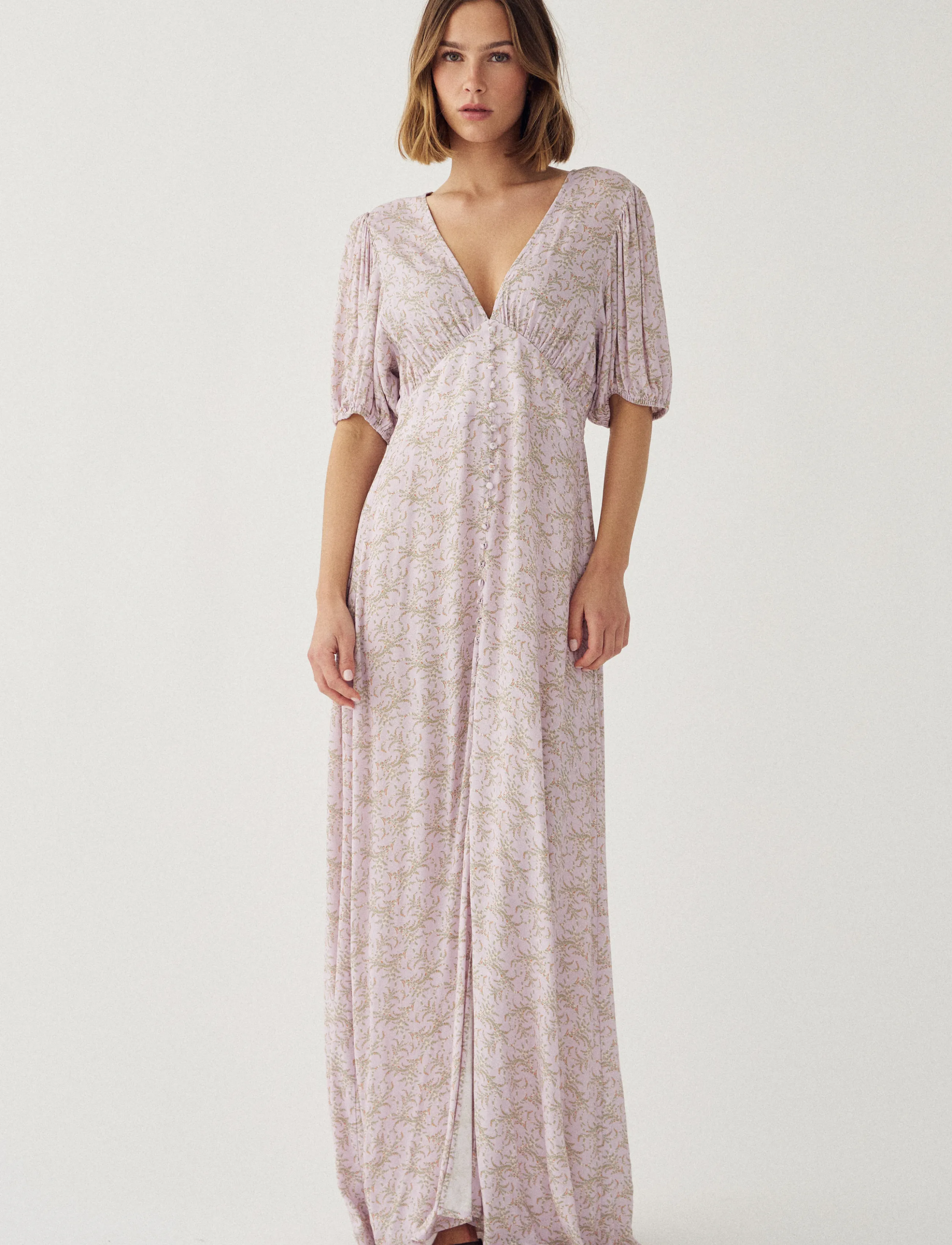 Noella N-Lilith SS Maxi Dress - Moetrendid - DOLLEY PINK PRINT / pink/rose