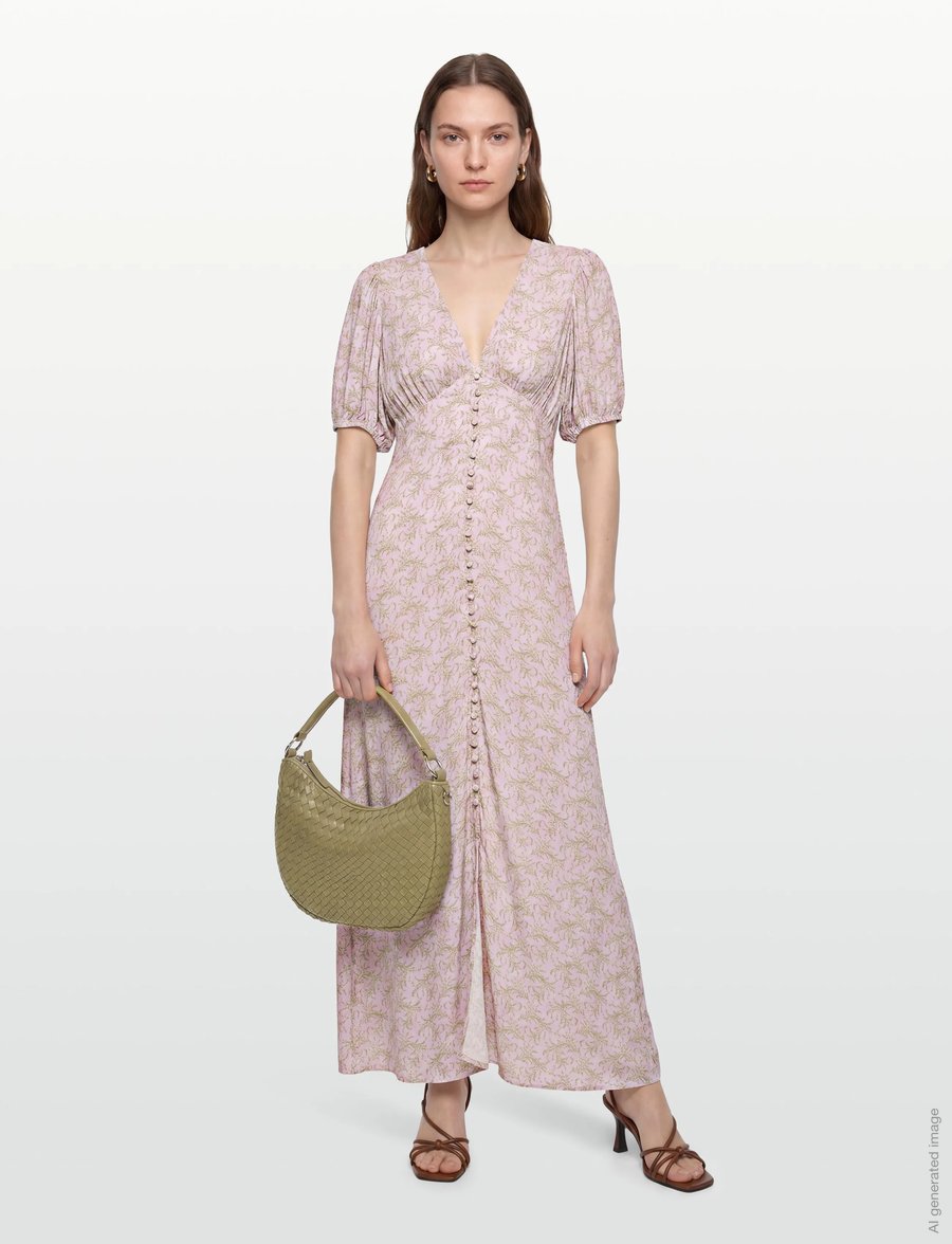 Noella - N-Lilith SS Maxi Dress - zomerjurken - dolley pink print - 0