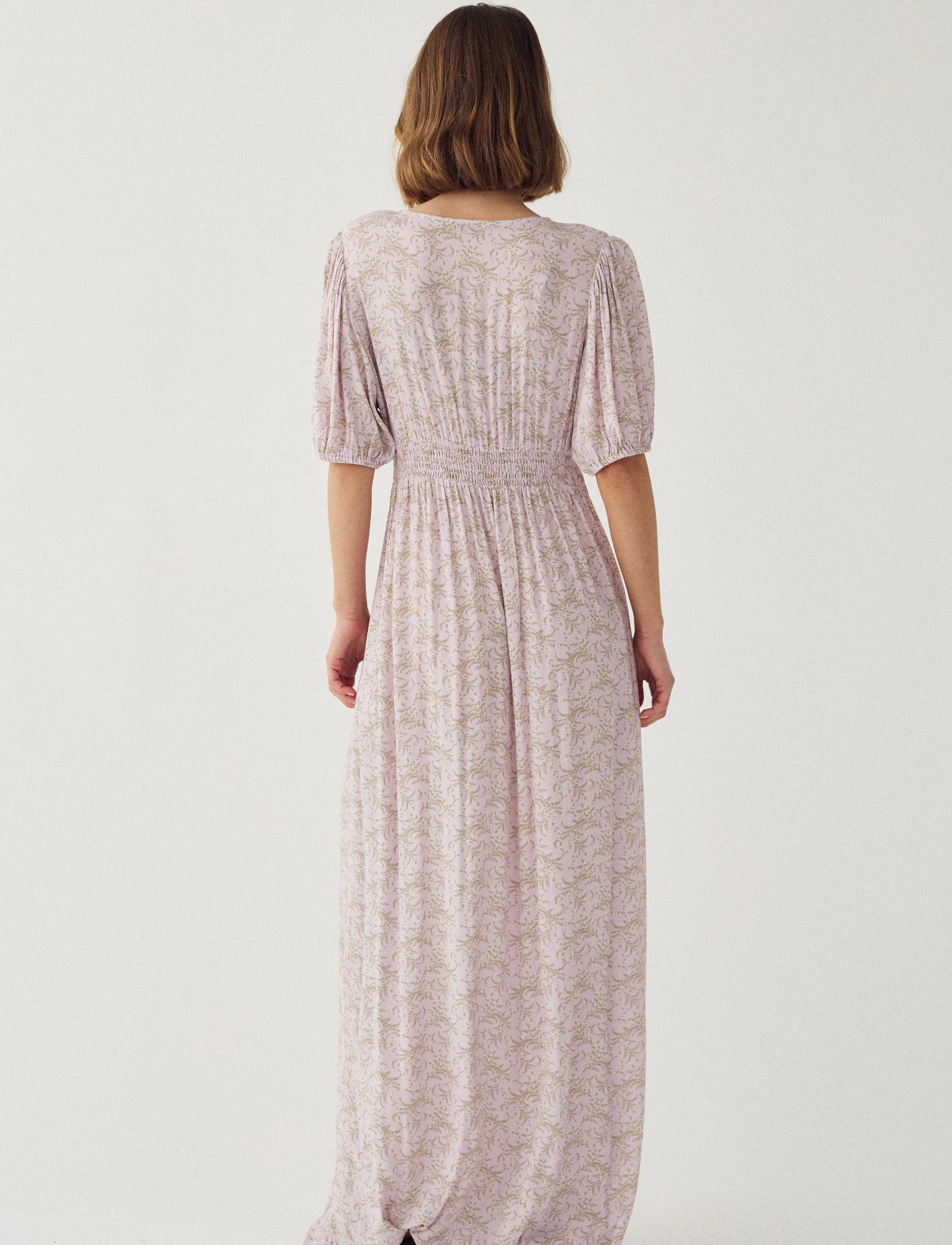 Noella - N-Lilith SS Maxi Dress - sommarklänningar - dolley pink print - 3
