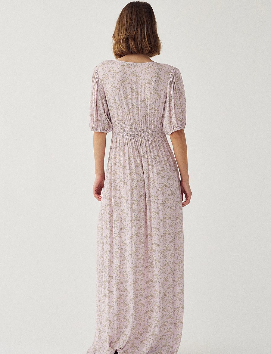 Noella - N-Lilith SS Maxi Dress - sommarklänningar - dolley pink print - 3