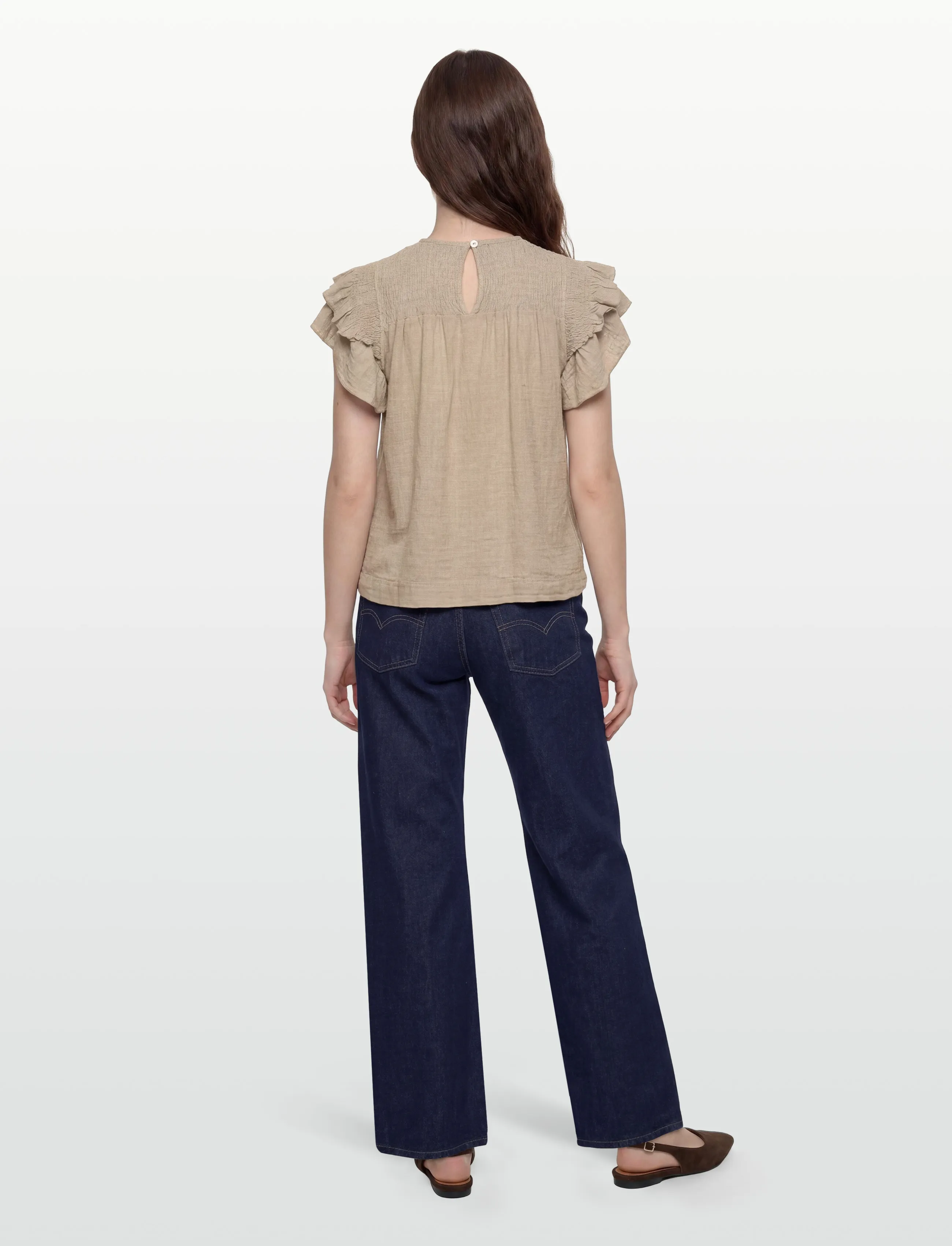 Noella - N-Maura Blouse - short-sleeved blouses - grey ivory - 4