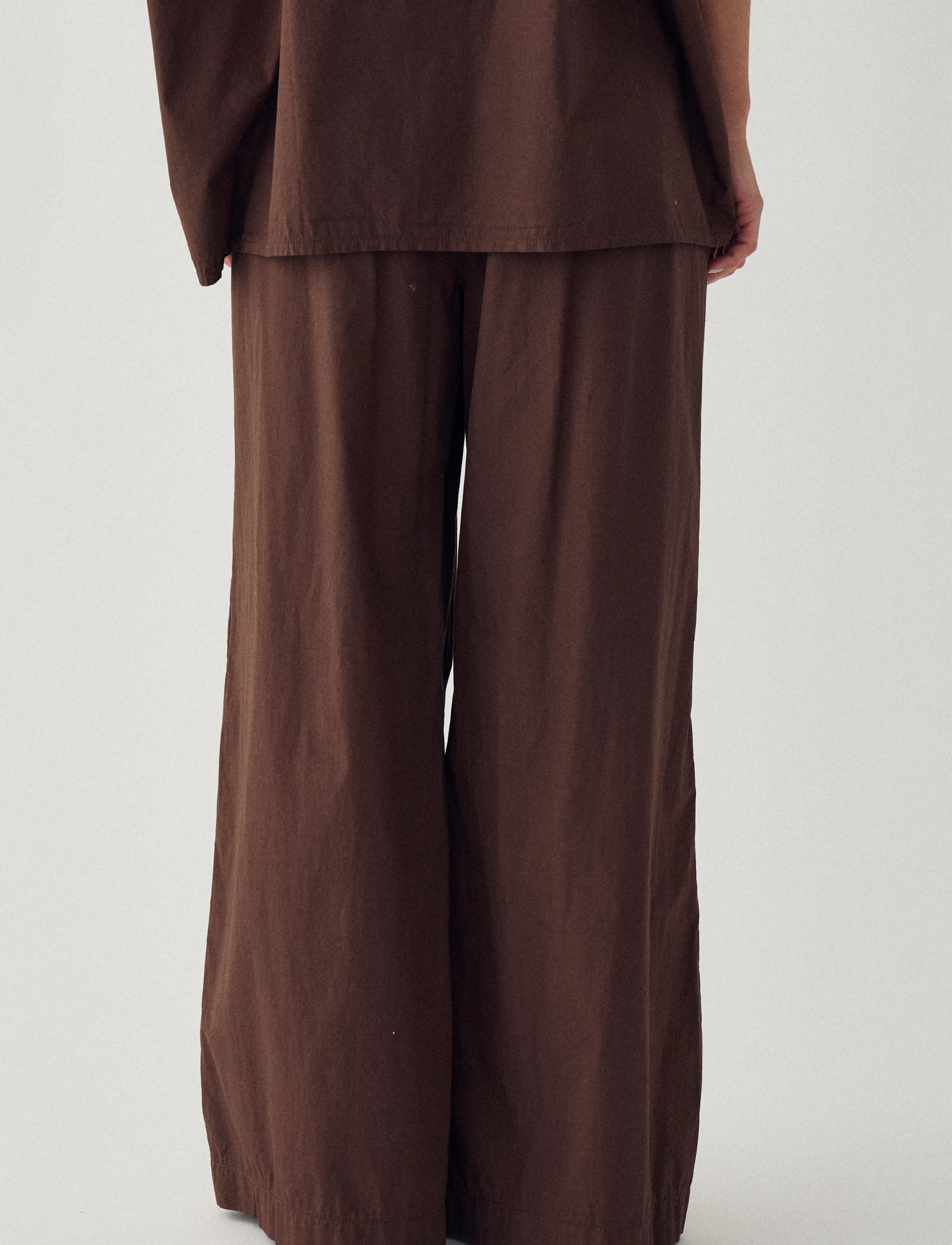 Noella - N-Maurice MW Pants - wide leg trousers - chocolate - 4
