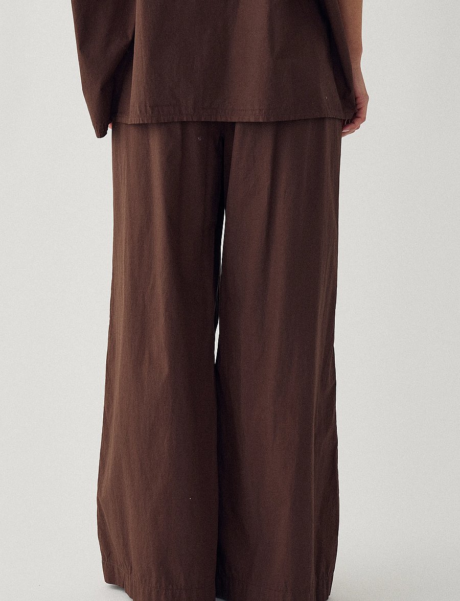Noella - N-Maurice MW Pants - hosen mit weitem bein - chocolate - 4