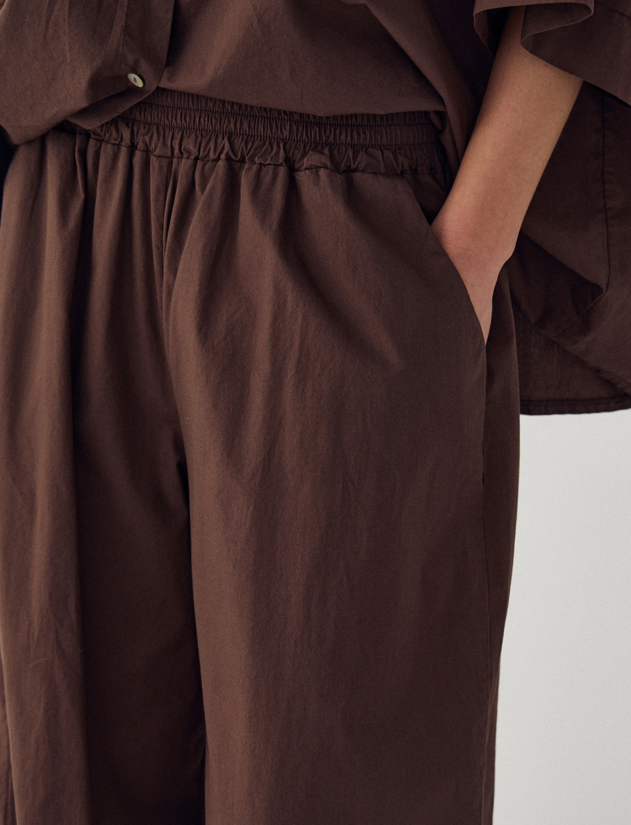 Noella - N-Maurice MW Pants - wide leg trousers - chocolate - 5