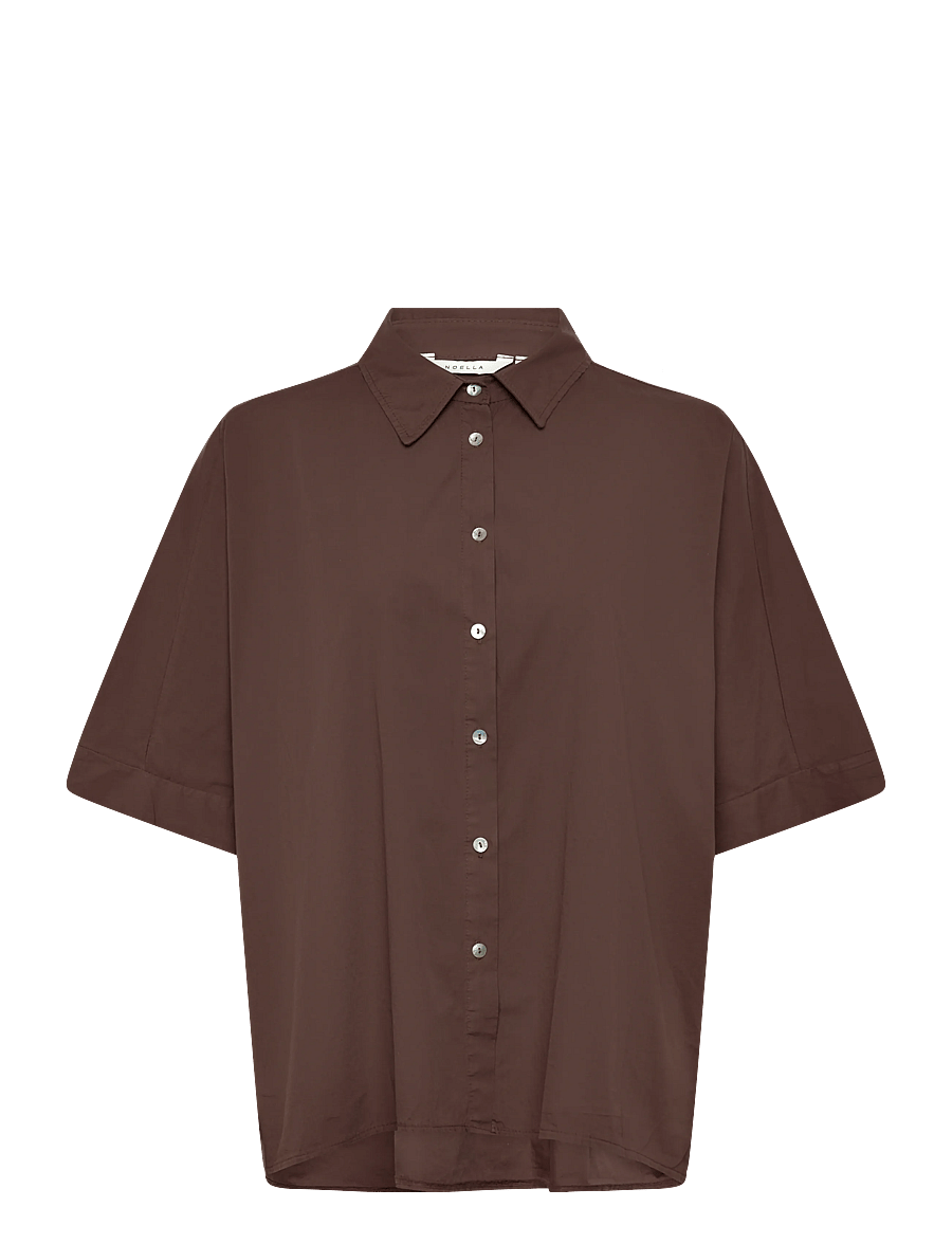 Noella - N-Maizie Shirt - kurzärmlige hemden - chocolate - 1