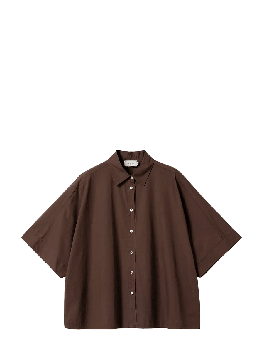 Noella - N-Maizie Shirt - kurzärmlige hemden - chocolate - 1