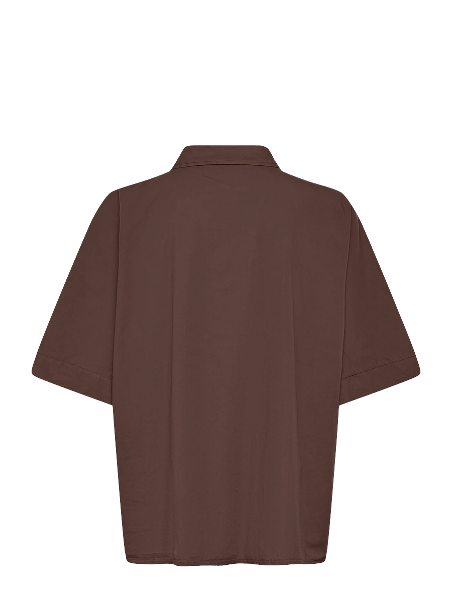 Noella - N-Maizie Shirt - kurzärmlige hemden - chocolate - 2