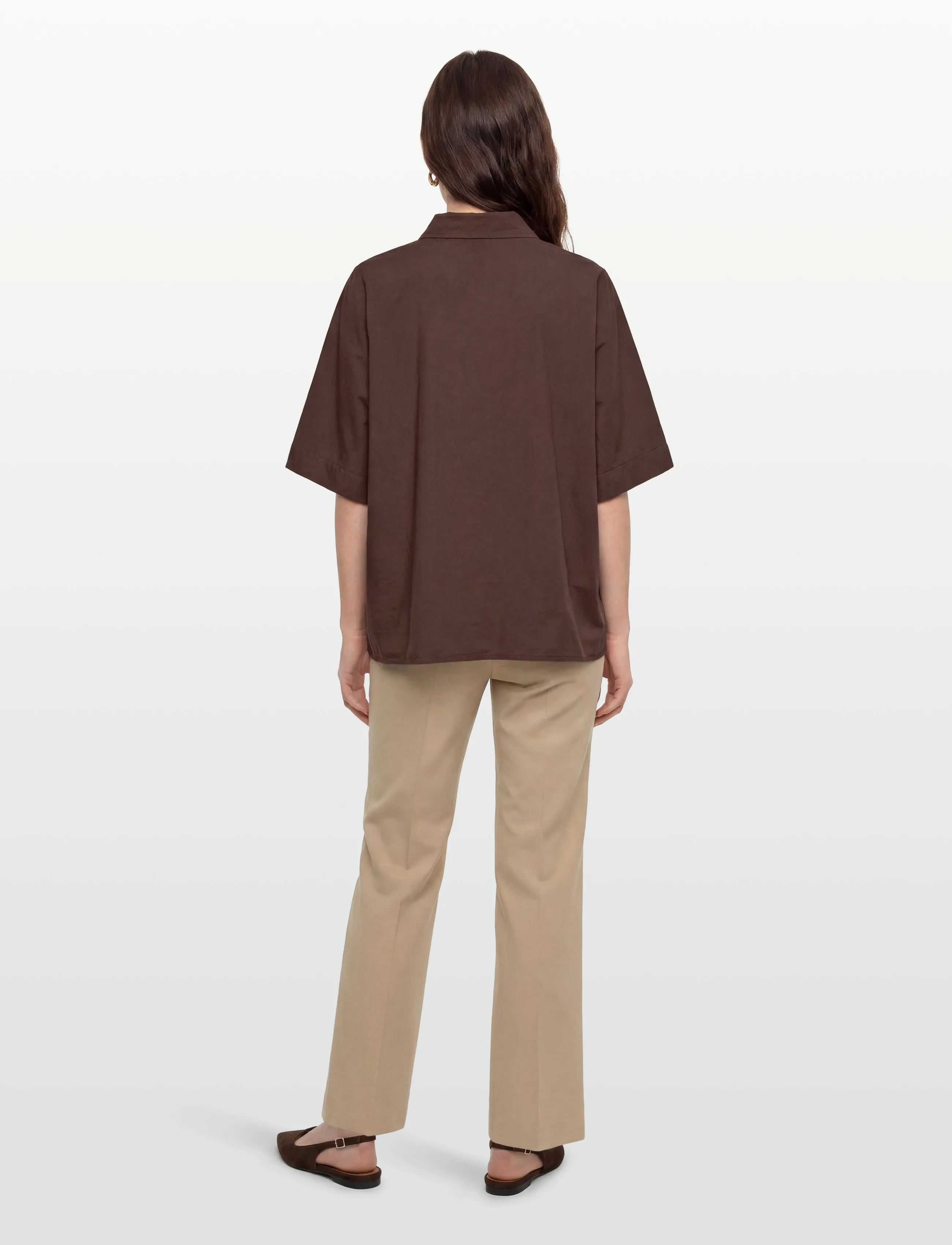 Noella - N-Maizie Shirt - kortärmade skjortor - chocolate - 4