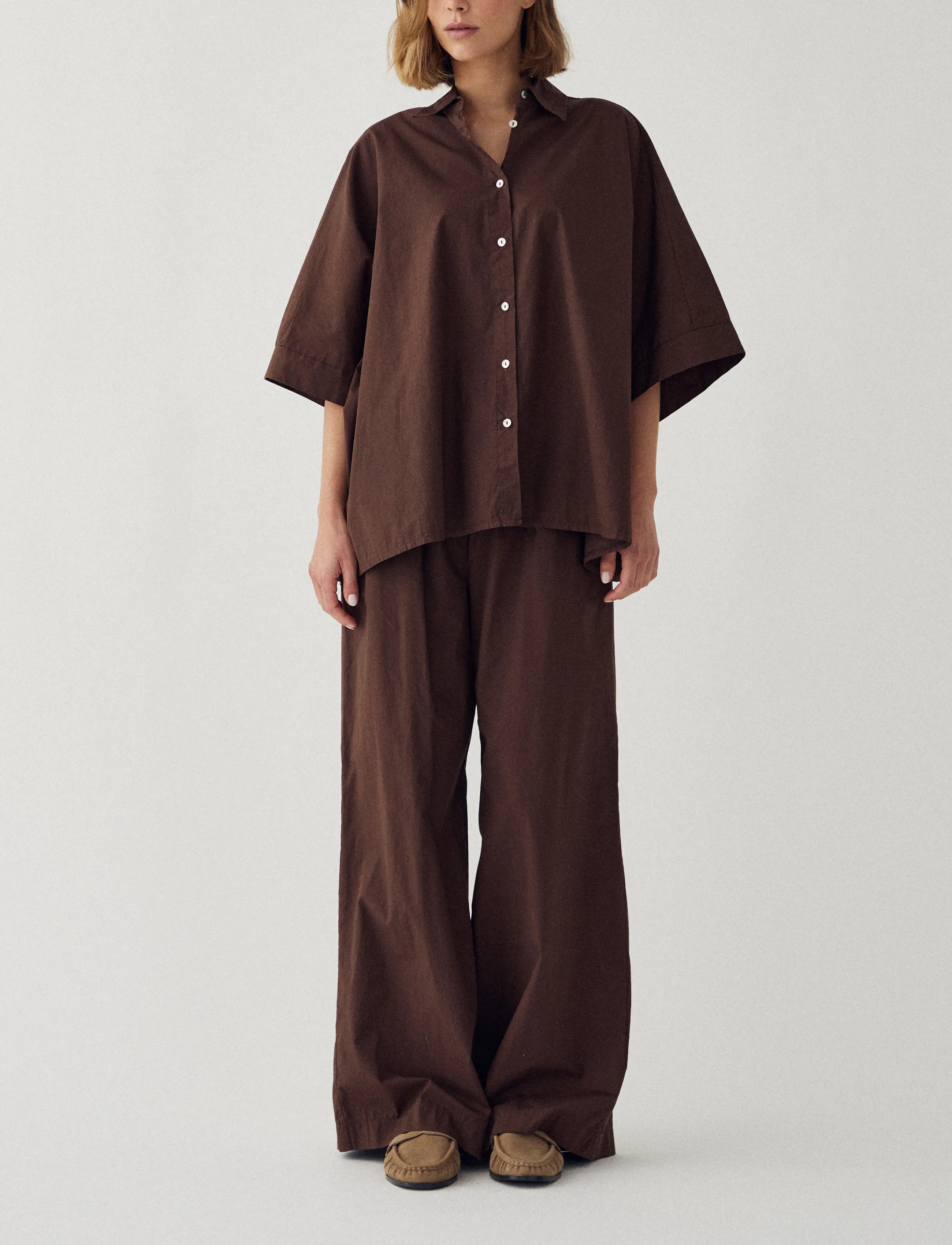 Noella - N-Maizie Shirt - kurzärmlige hemden - chocolate - 5