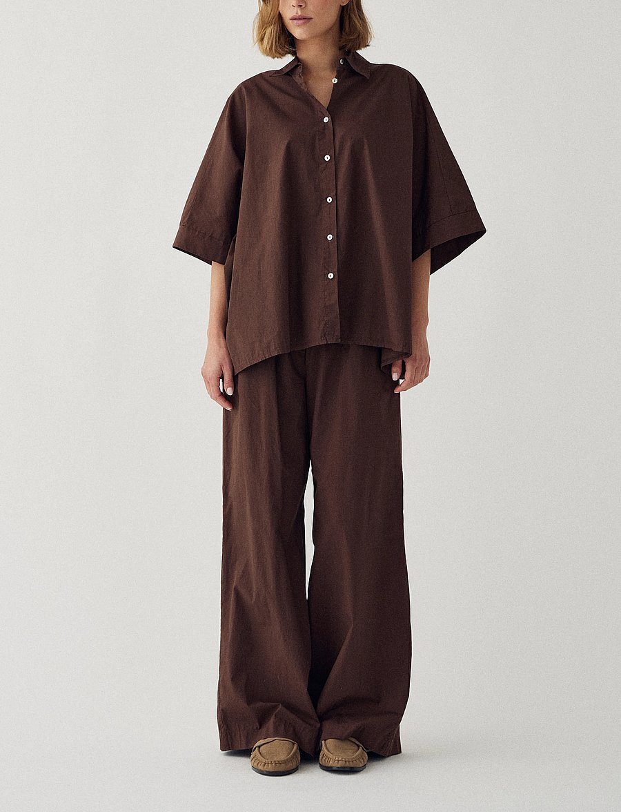 Noella - N-Maizie Shirt - kurzärmlige hemden - chocolate - 5
