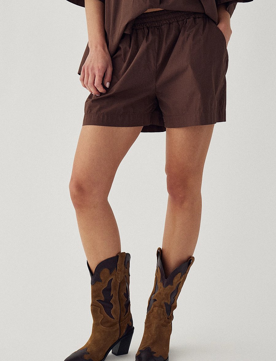 Noella - N-Mauricella MW Shorts - casual shorts - chocolate - 0