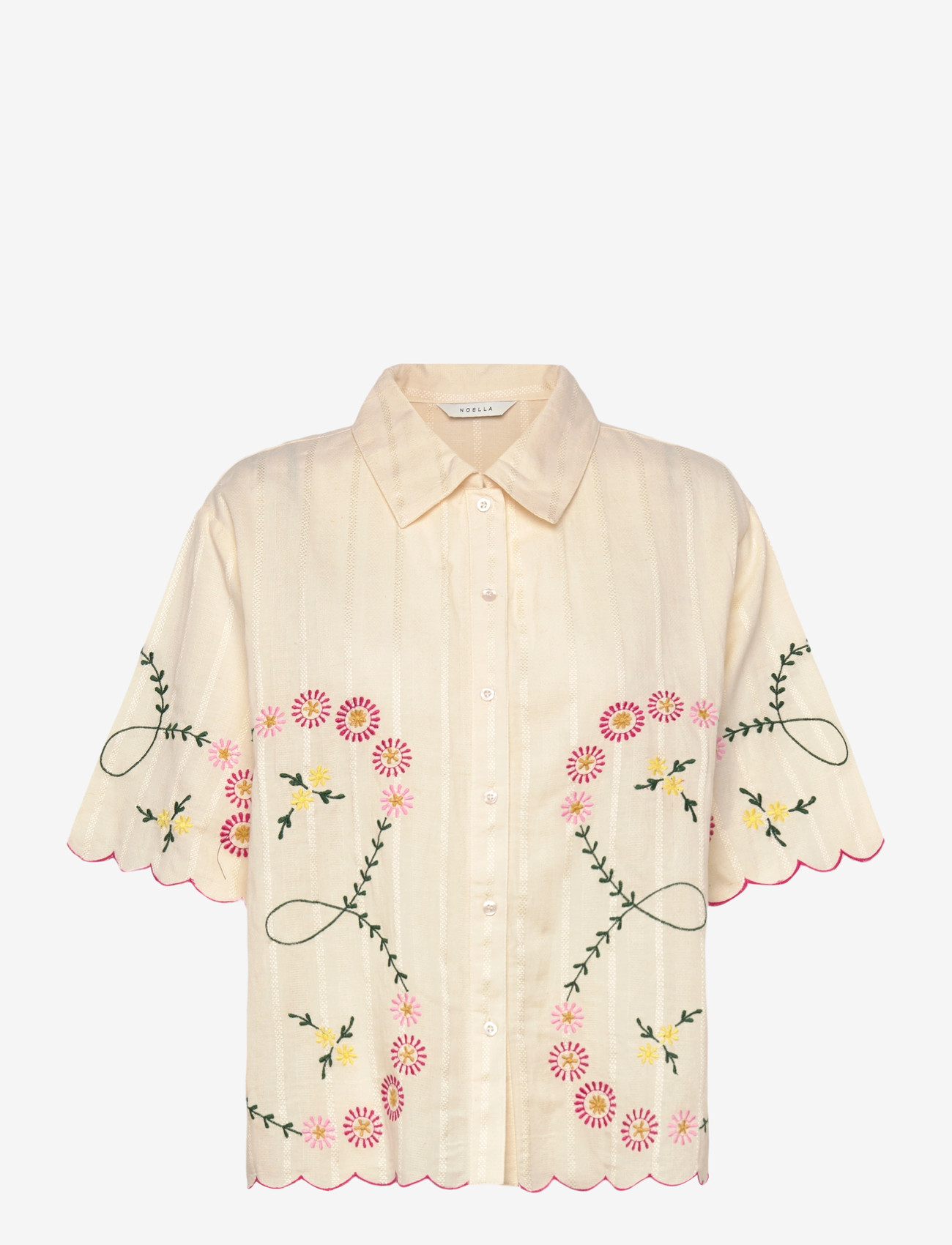 Noella - N-Kealy Shirt - lühikeste varrukatega särgid - offwhite - 0
