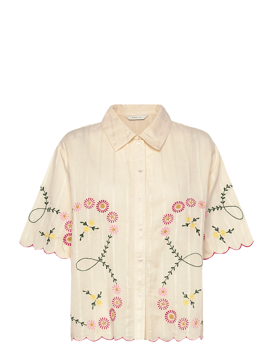 Noella - N-Kealy Shirt - kurzärmlige hemden - offwhite - 1