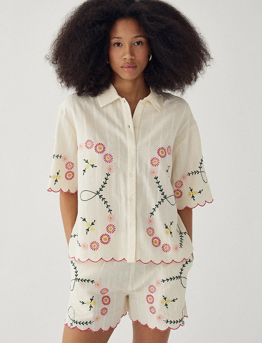 Noella - N-Kealy Shirt - kurzärmlige hemden - offwhite - 0