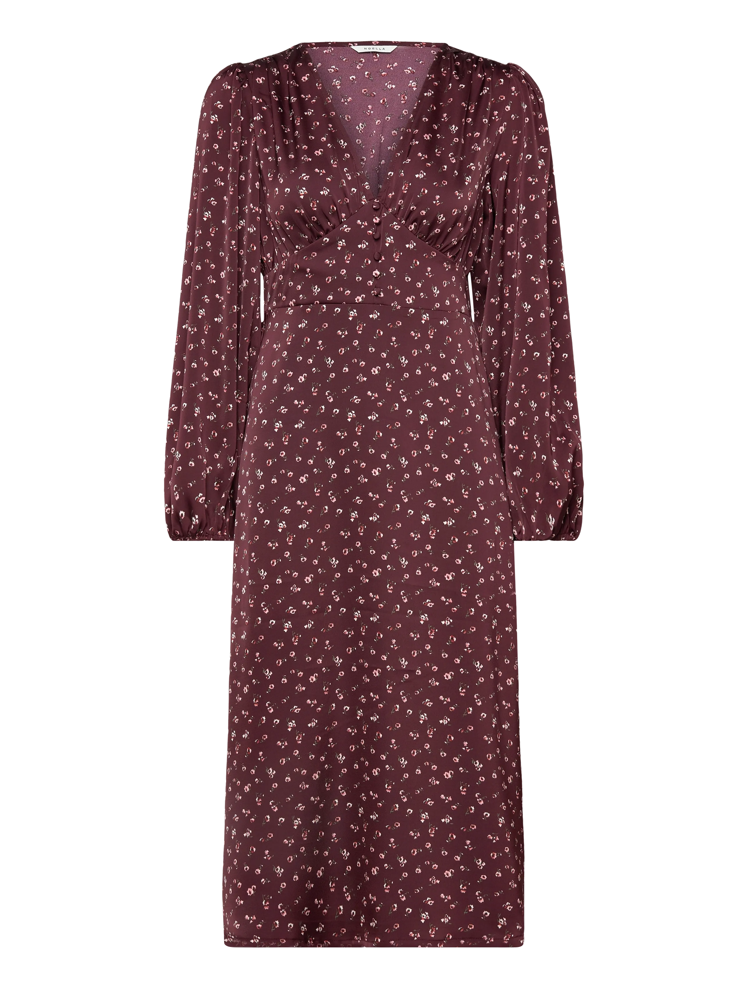 N-Lilith Dress - DWYN BURGUNDY PRINT