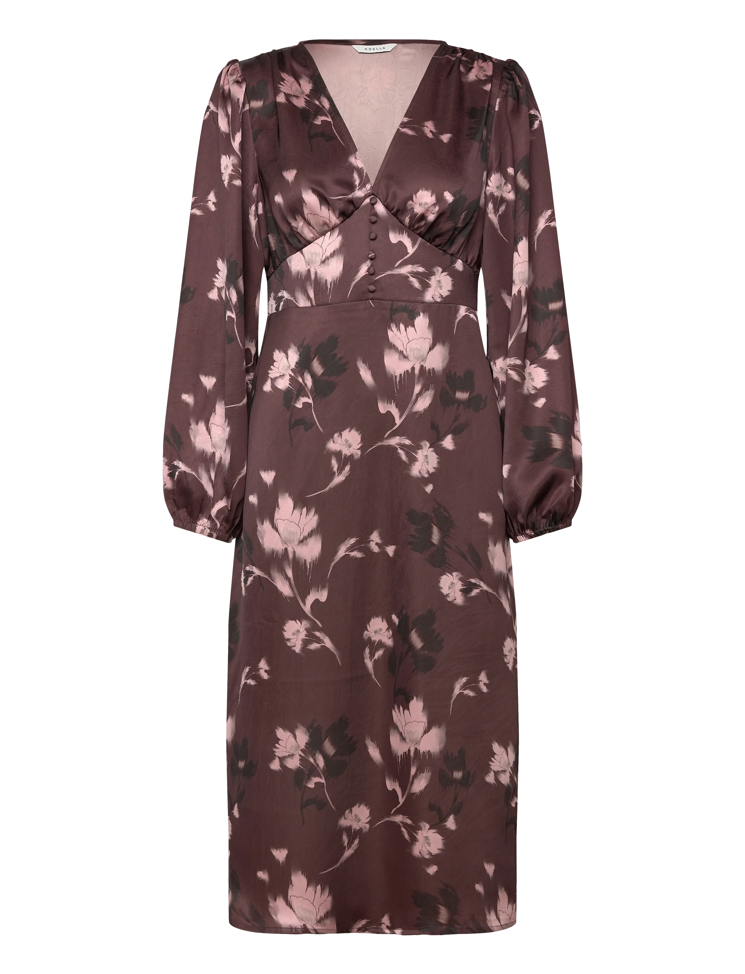 Noella N-Lilith Dress - Tøj - DENA BURGUNDY PRINT / burgundy