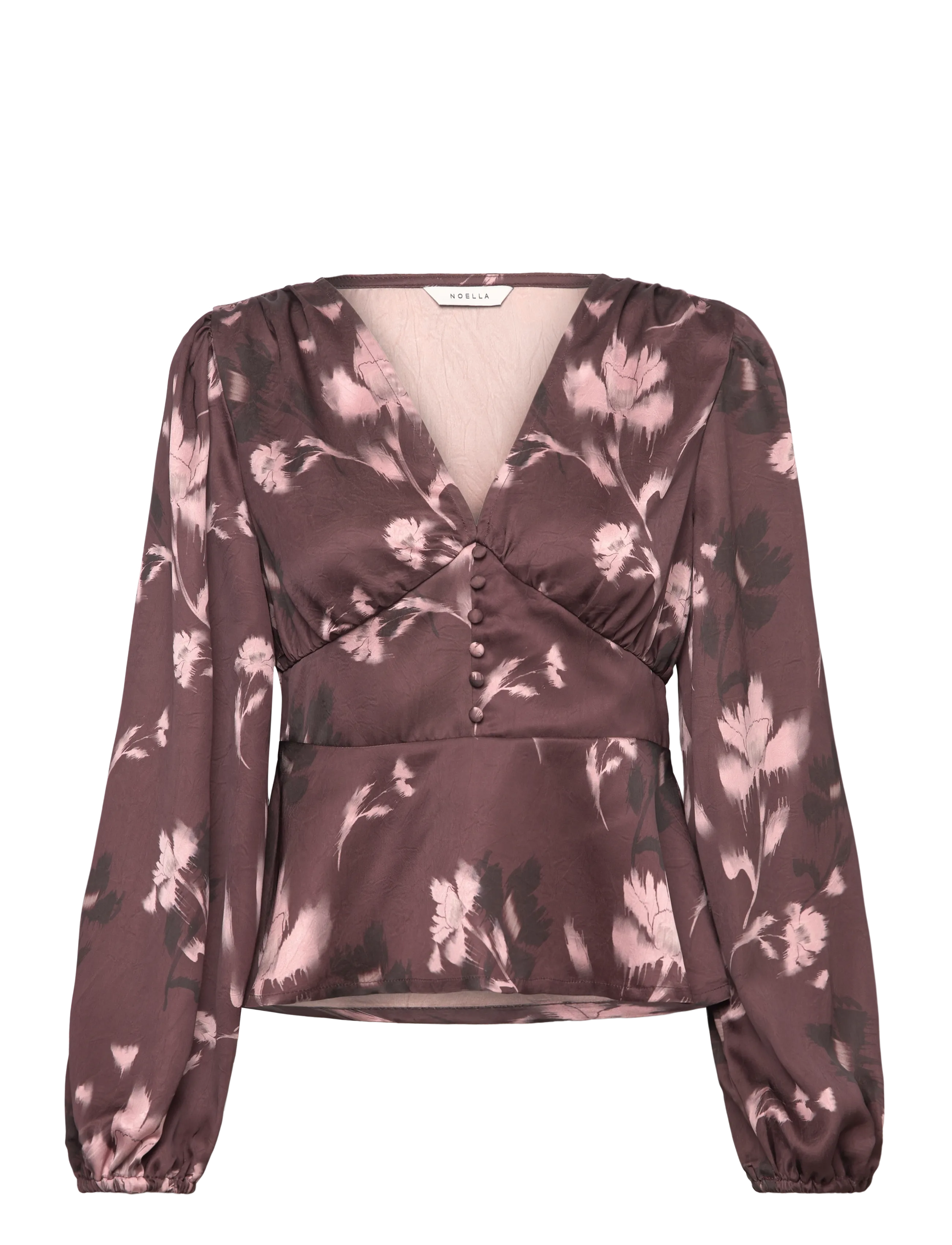 N-Lilith LS Top - DENA BURGUNDY PRINT