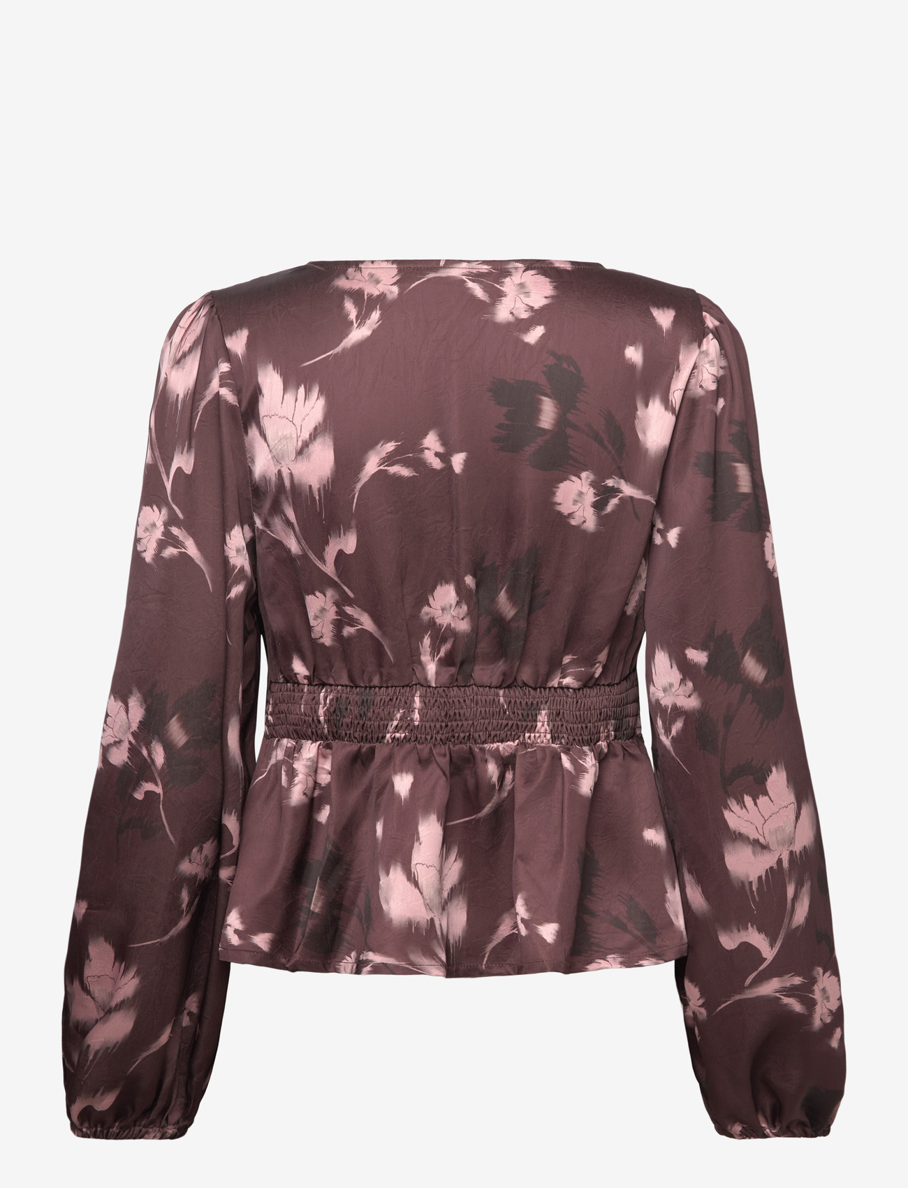 Noella - N-Lilith LS Top - langærmede bluser - dena burgundy print - 1