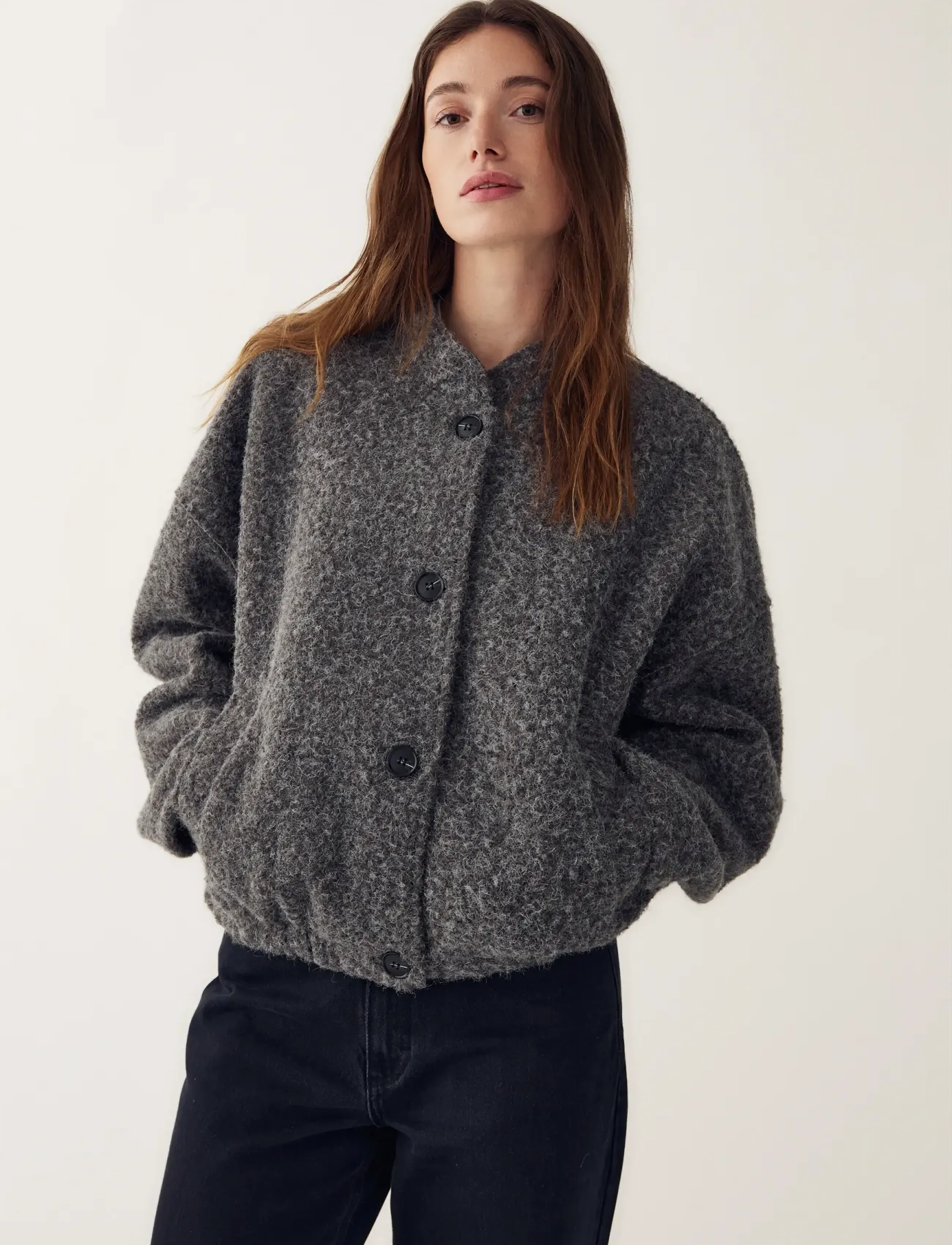 Noella N-Marnie Jacket - Officewear - DARK GREY MELANGE / grey