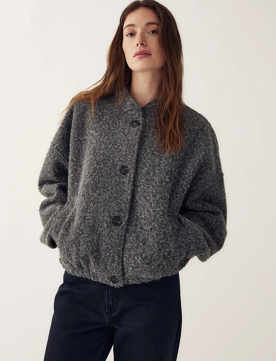 Noella - N-Marnie Jacket - tunna jackor - dark grey melange - 0