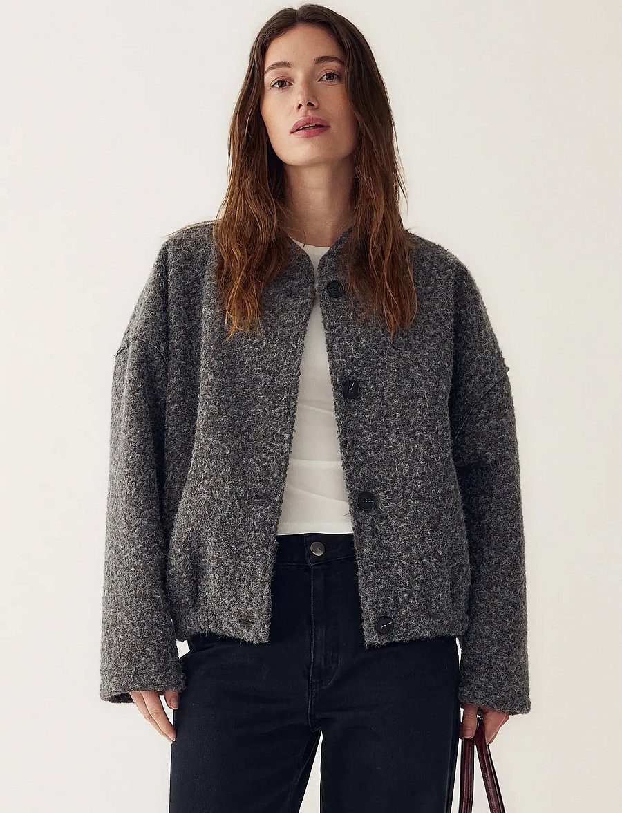 Noella - N-Marnie Jacket - tunna jackor - dark grey melange - 4