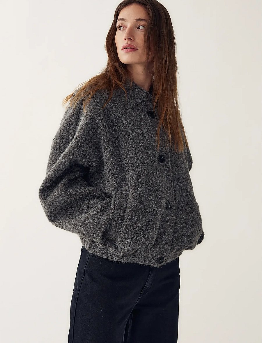 Noella - N-Marnie Jacket - tunna jackor - dark grey melange - 5