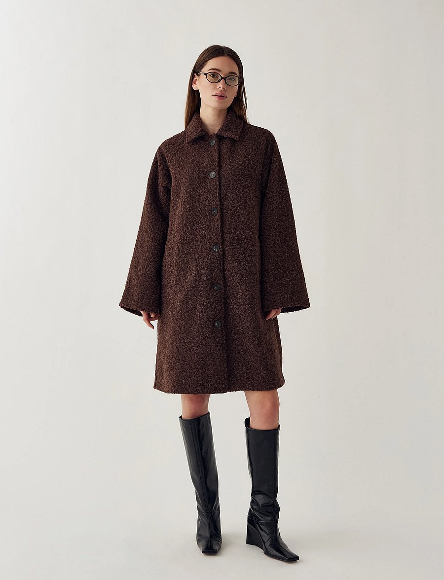 Noella - N-Lillietta Coat - leichte mäntel - coffee melange - 0