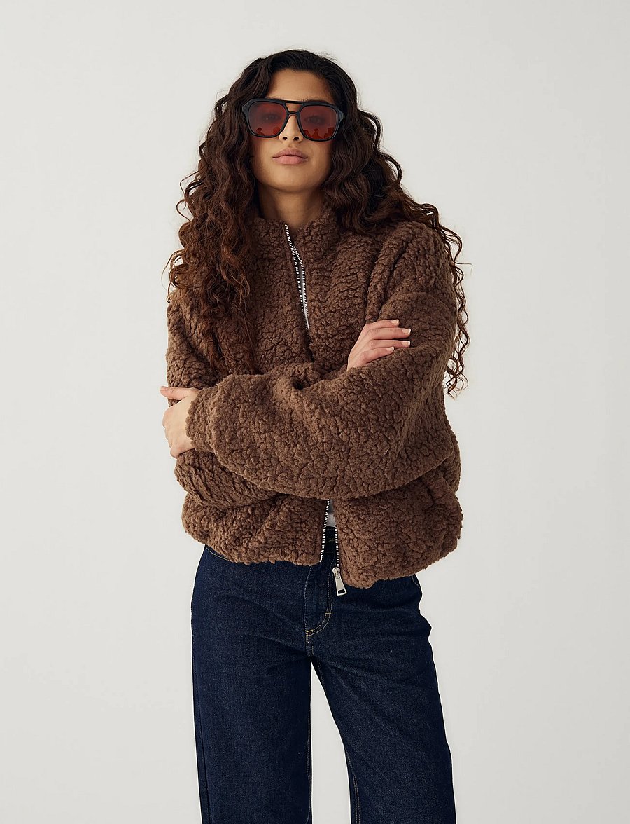 Noella - N-Mable Jacket - fleece og mellemlag - chocolate - 3
