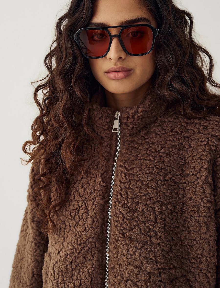 Noella - N-Mable Jacket - fleece og mellemlag - chocolate - 5