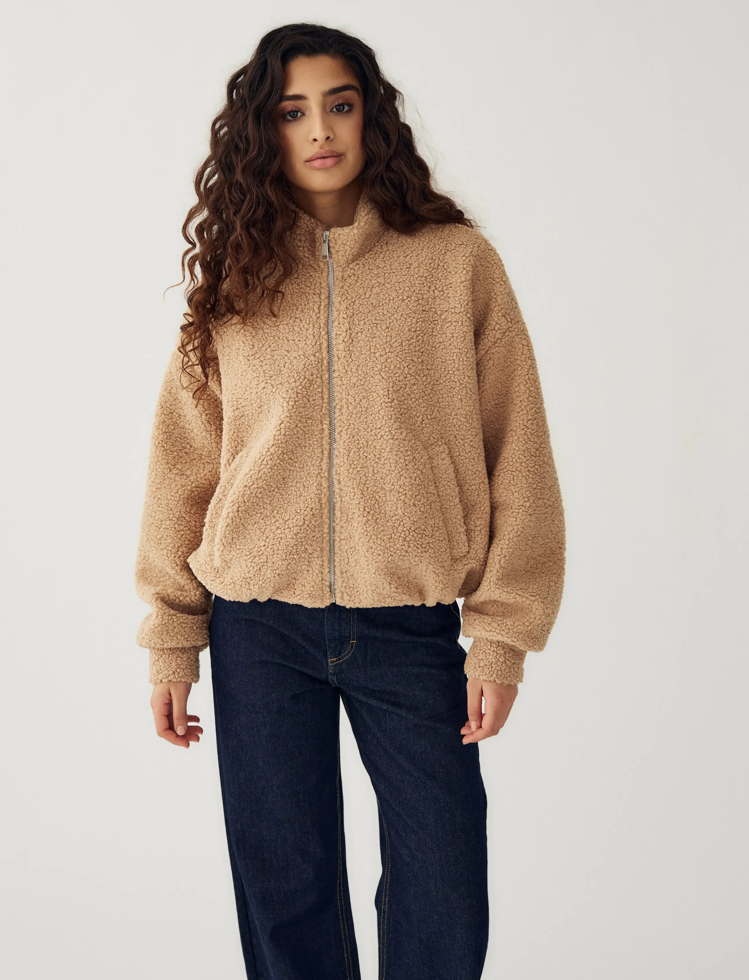 Noella N-Mable Jacket, Kvinder, Teddy Jakke, Beige, Str: S/M