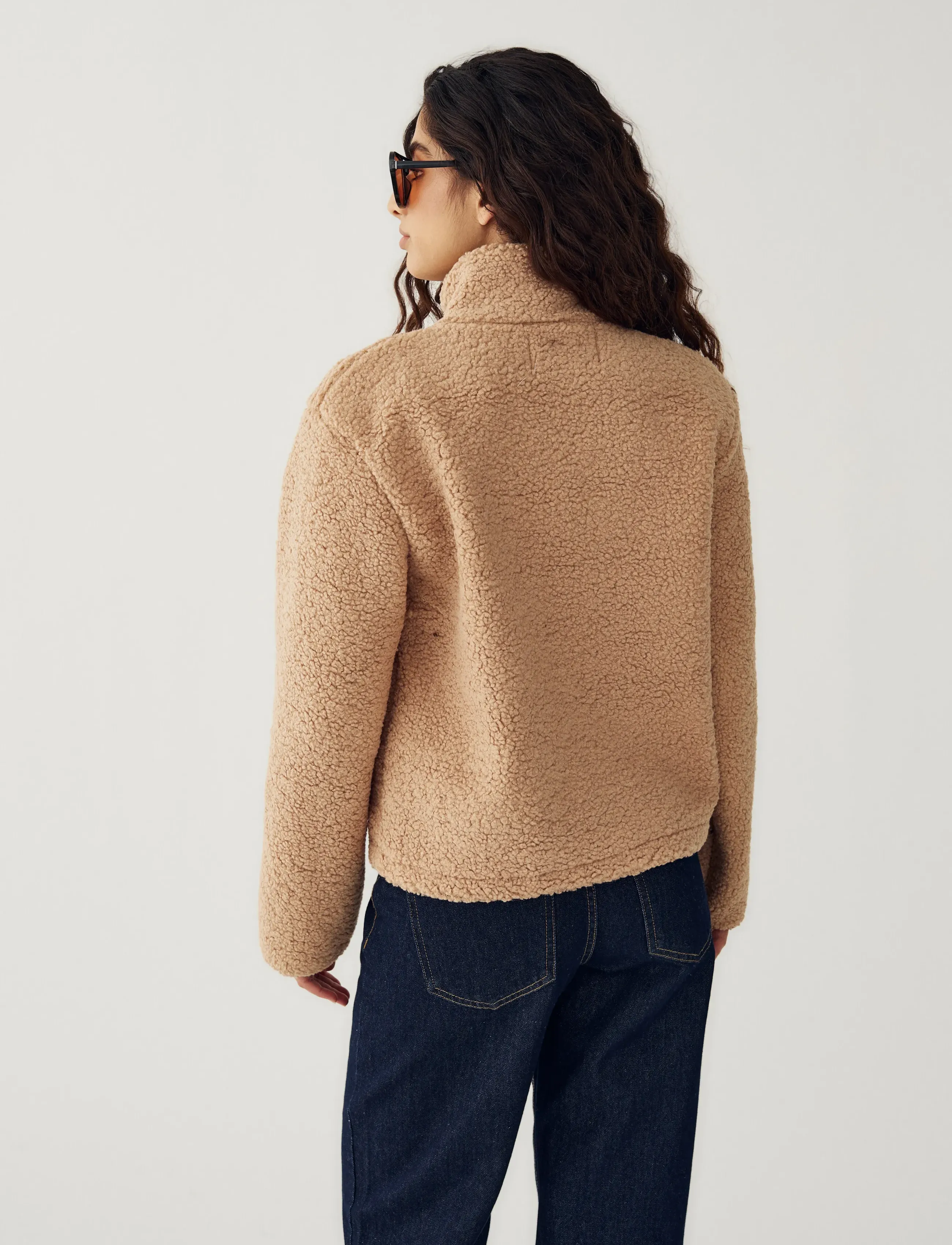 Noella N-Madi Jacket, Kvinder, Fleece Lynlåsjakke, Beige, Str: XS/S